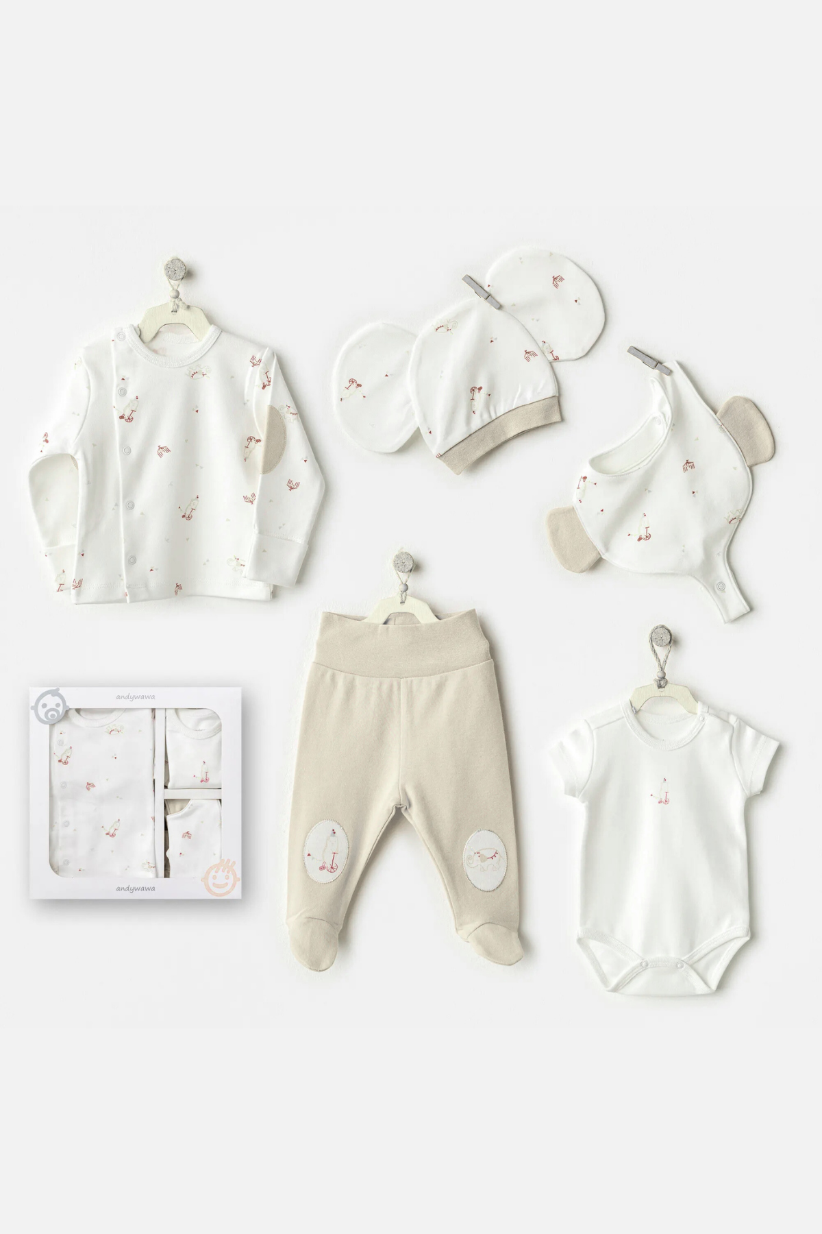 Andywawa Sirk Temalı 5'li Hastene Çıkışı - Ekru