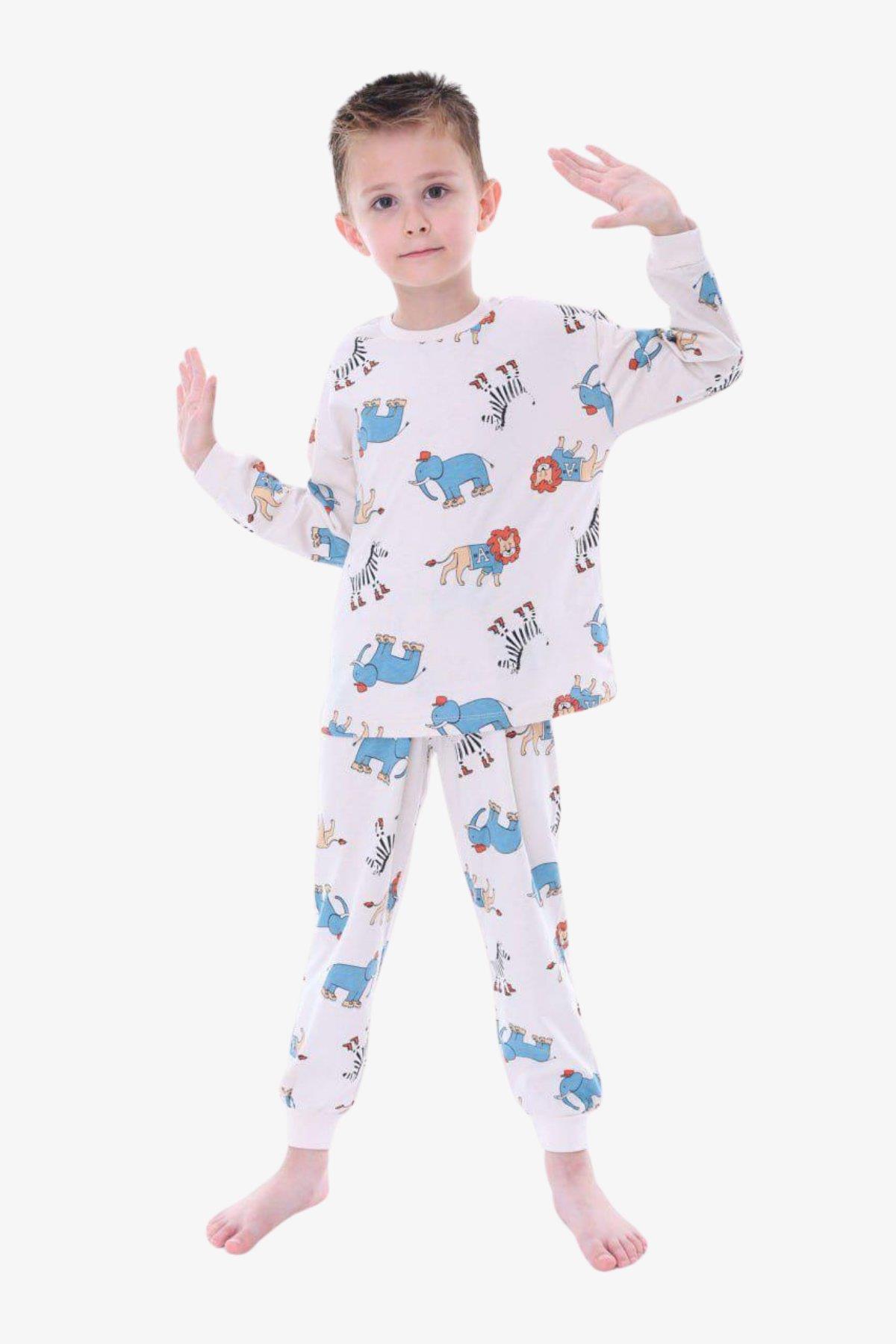 Animals Bebek Pijama Takımı - Bej