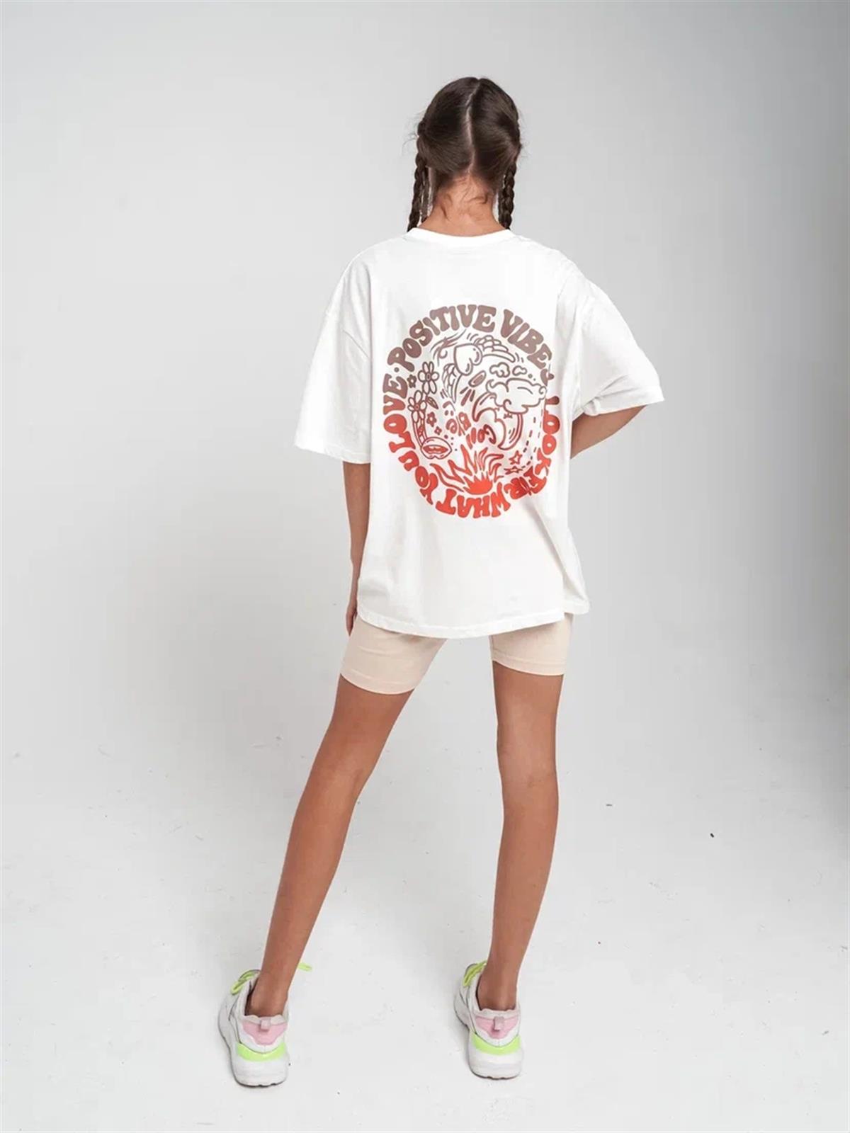 ARKASI BASKILI T-SHIRT