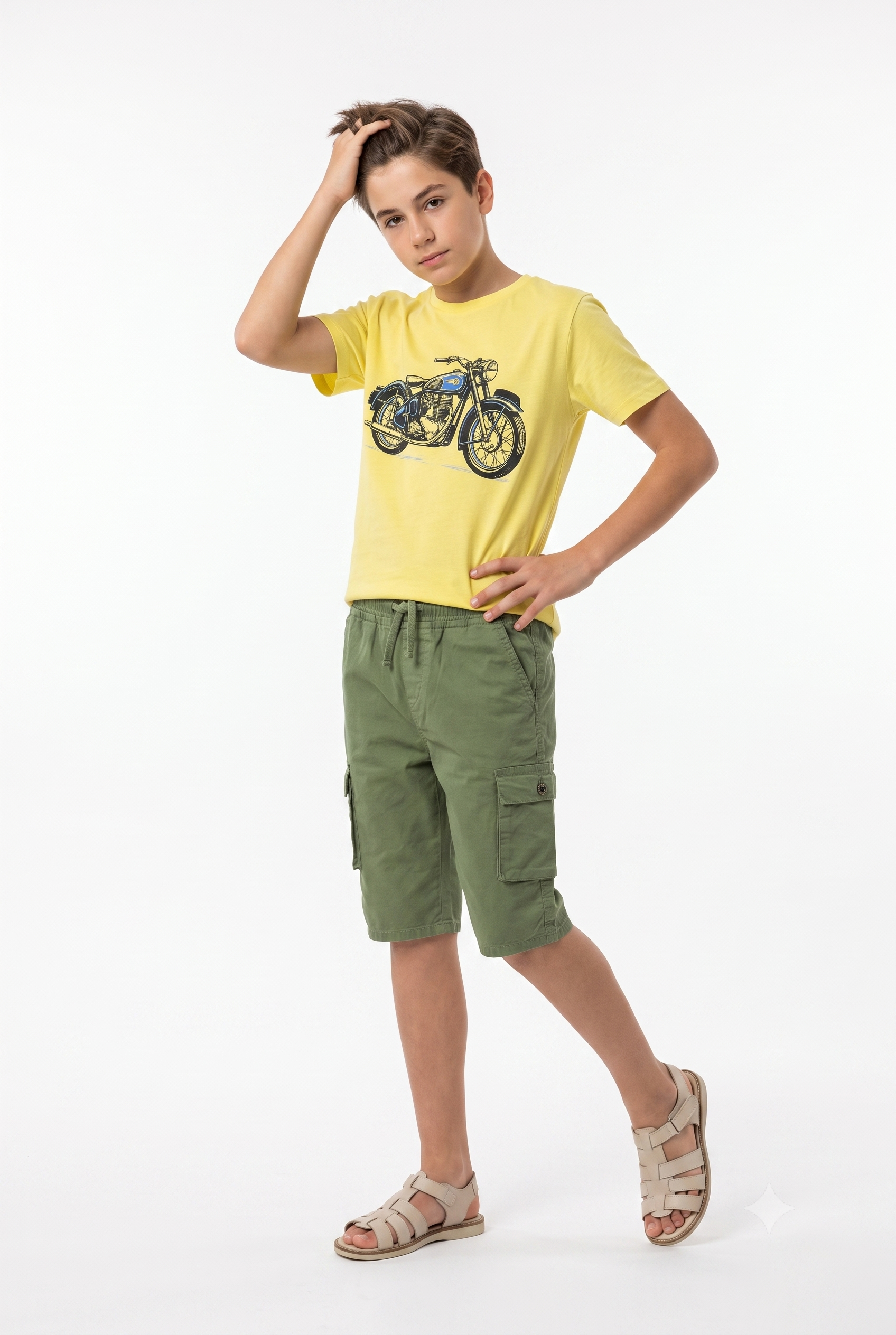 Basic Erkek Şort - Yeşil