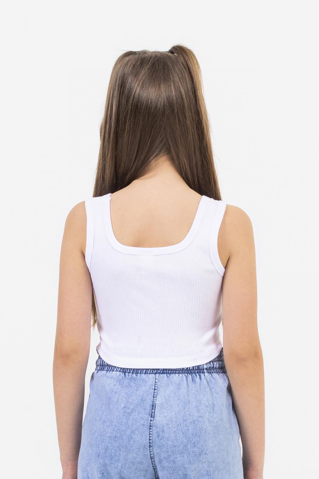 Basic Kız Crop - Beyaz