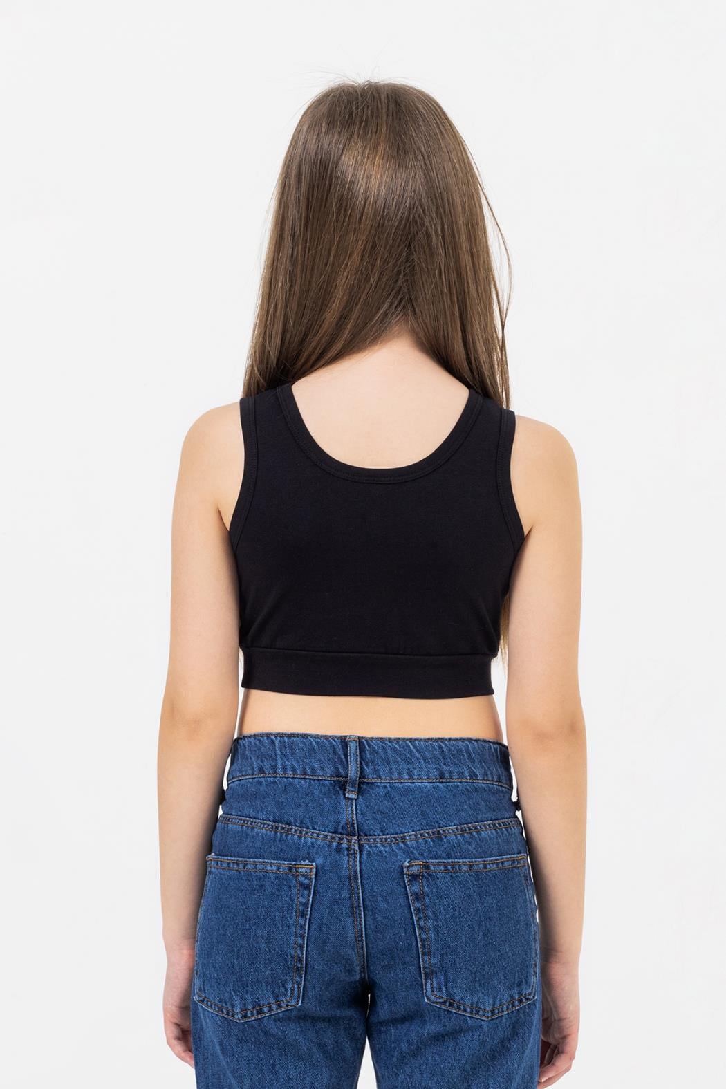 Basic Kız Crop - Siyah