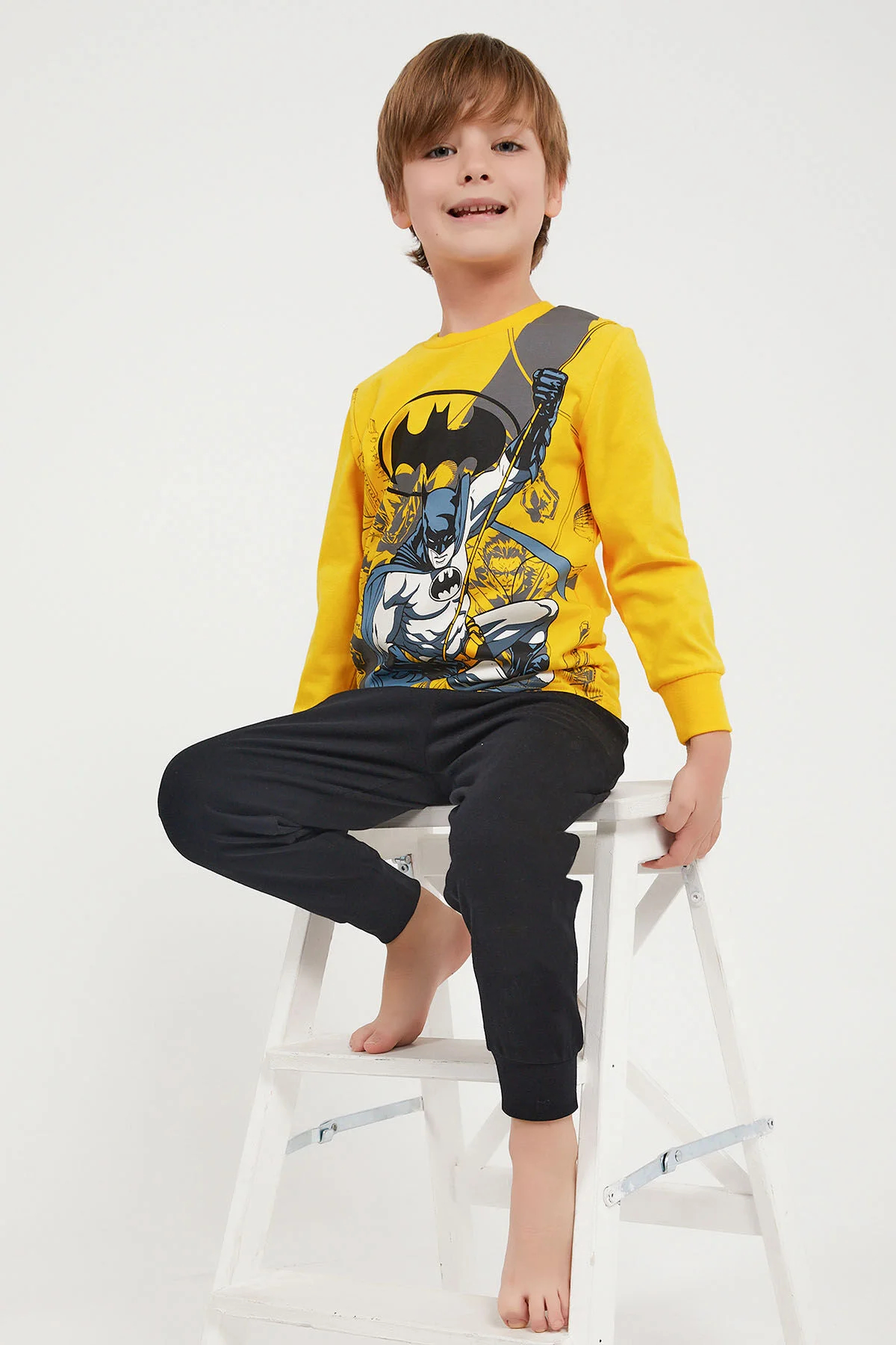 BATMAN LİSANSLI UZUN KOL ERKEK PİJAMA TAKIMI
