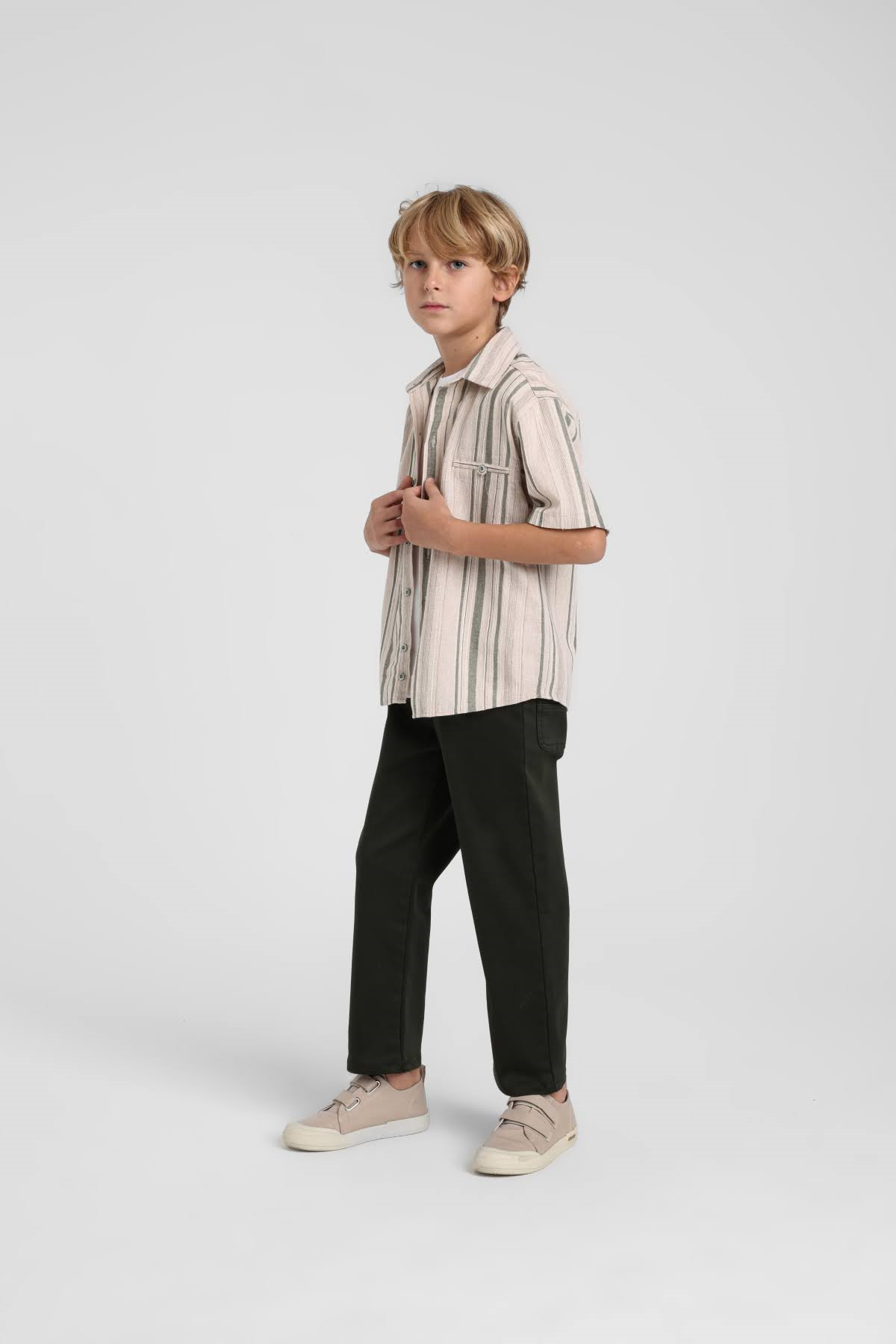 Beli Lastikli Erkek Pantolon - Siyah