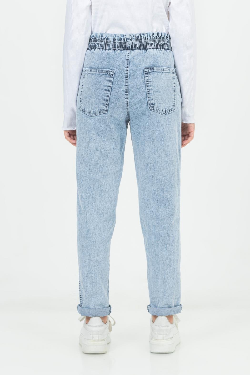 BELİ LASTİKLİ KIZ PANTALON