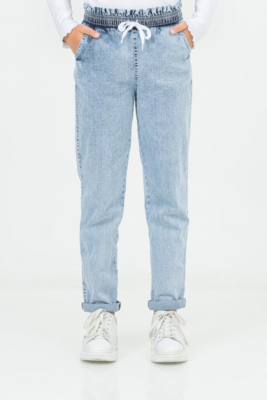 BELİ LASTİKLİ KIZ PANTALON
