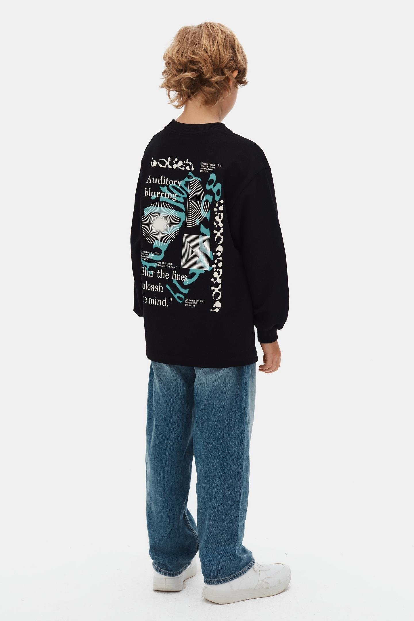 Blur Erkek Sweat - Siyah
