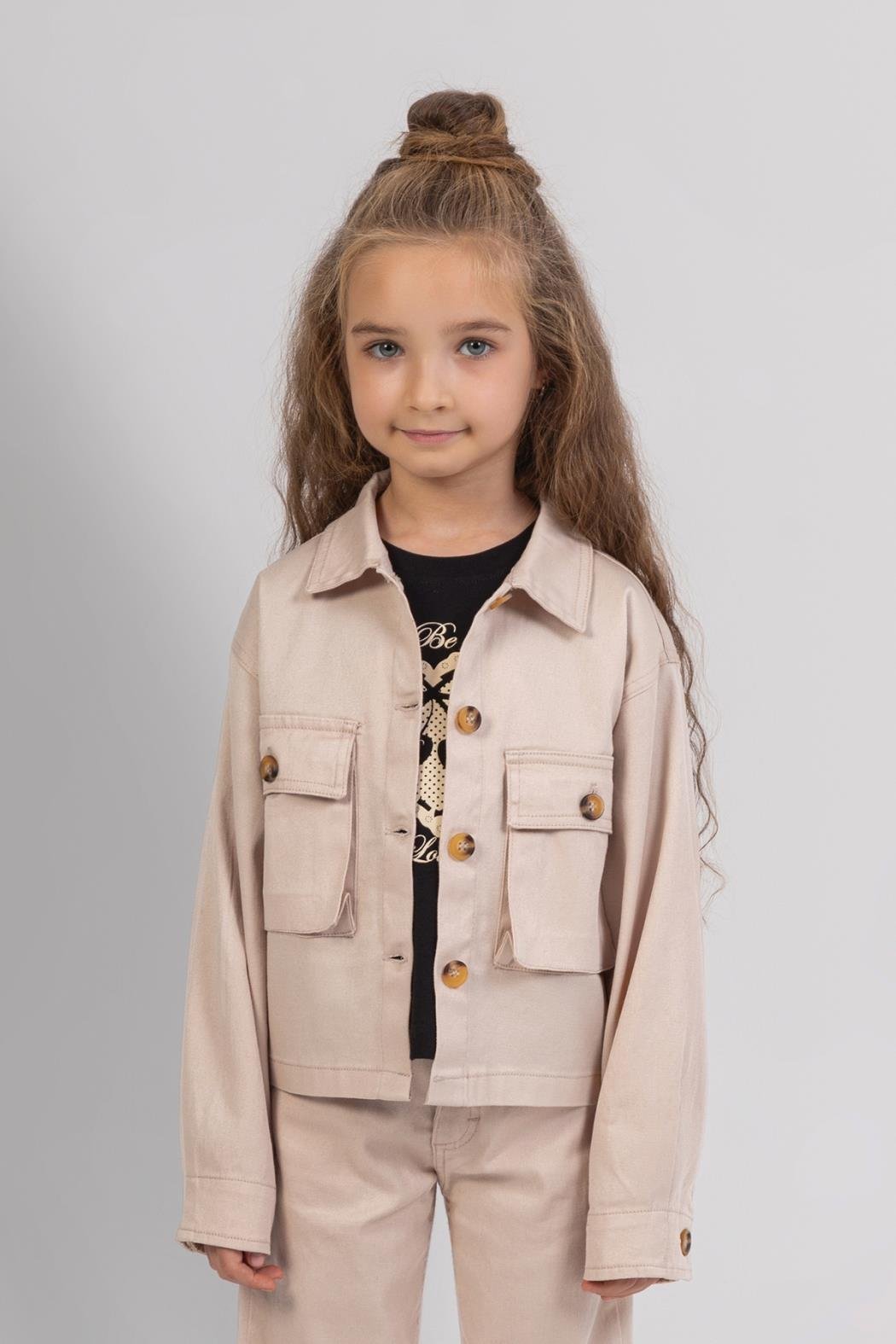 Canvas Kız Ceket - Bej