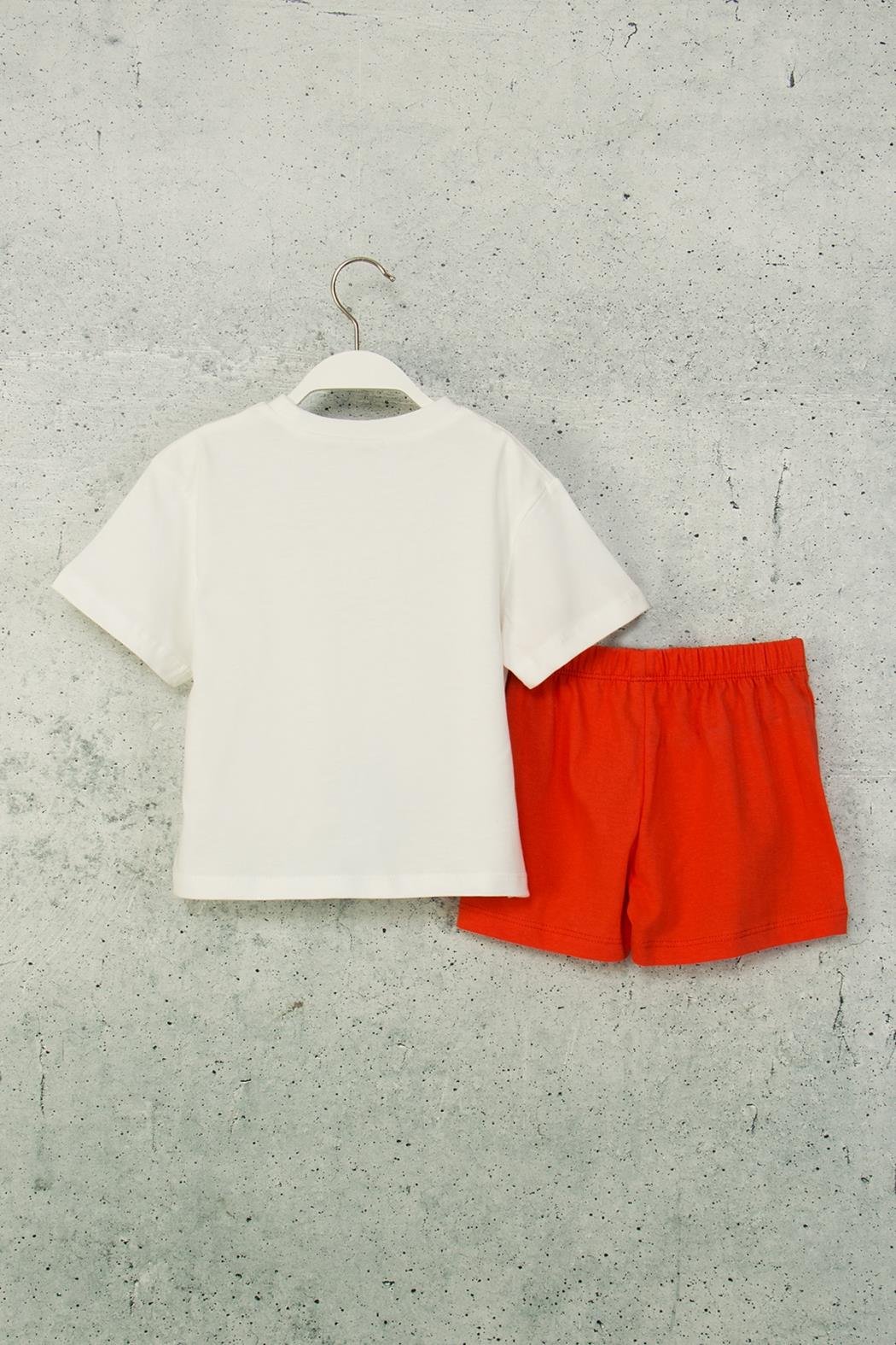 Capybara Kız Şortlu Takım - Beyaz