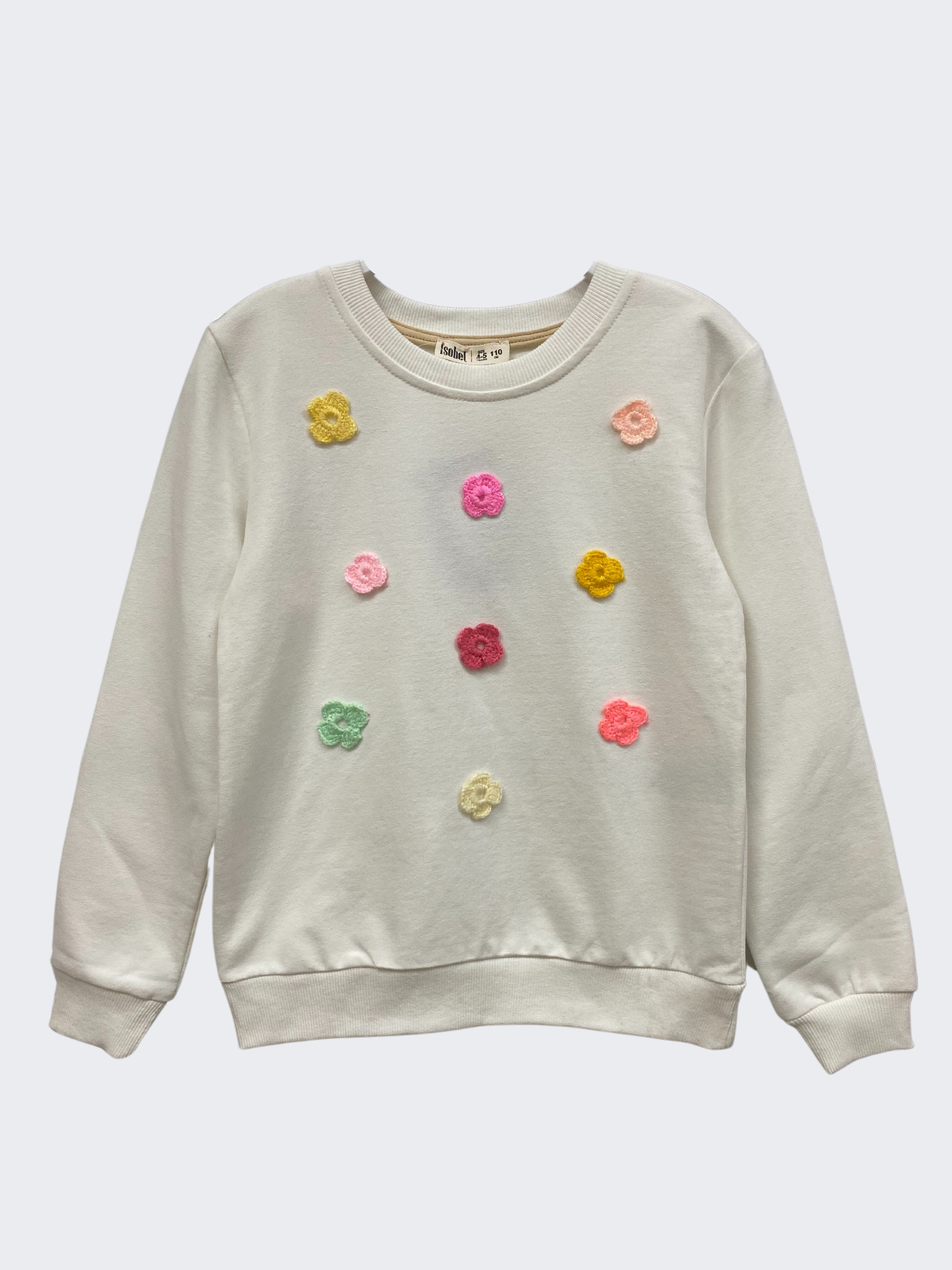 ÇİCEK İŞLEMELİ KIZ SWEAT