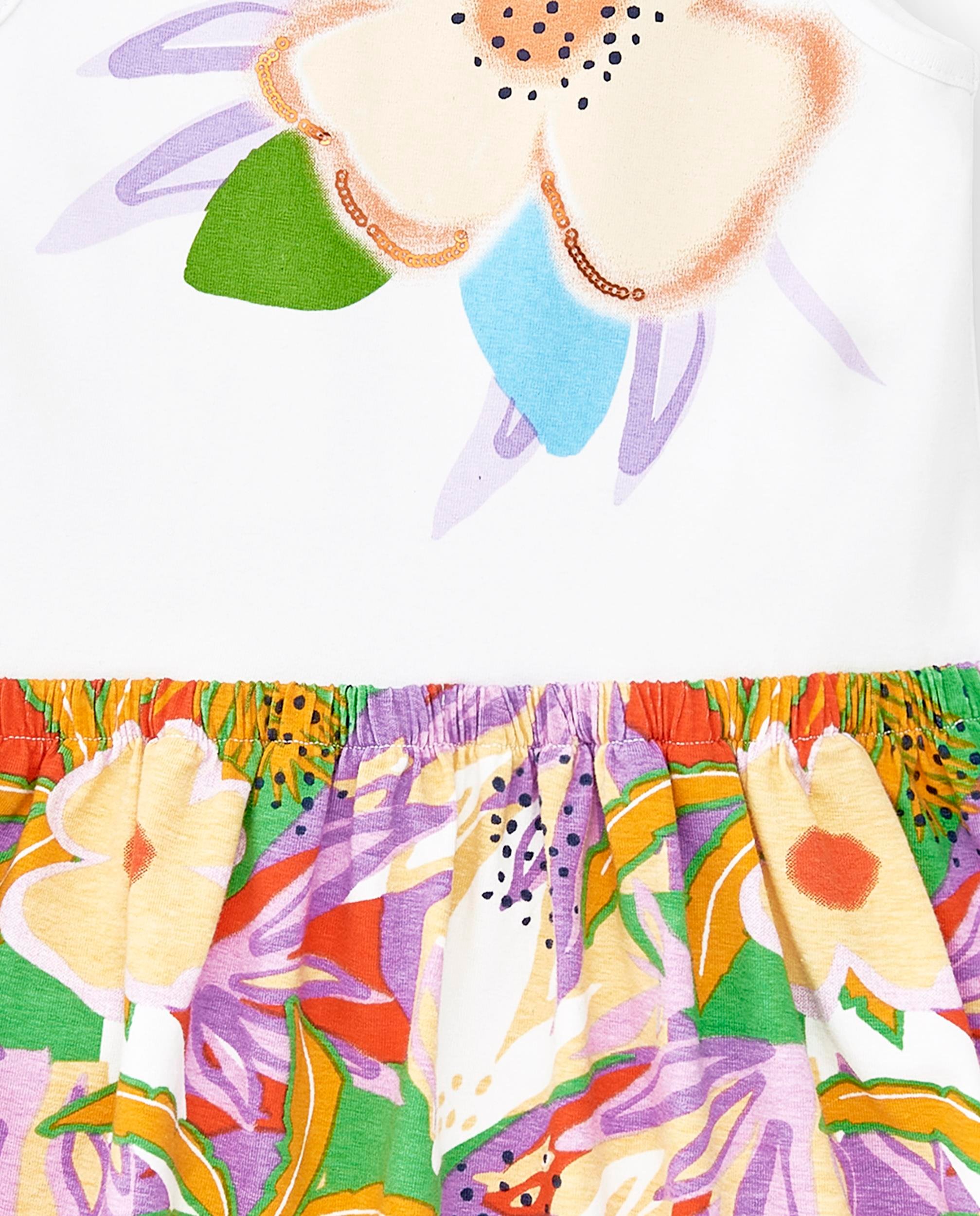 ÇİÇEKLİ KIZ ELBİSE