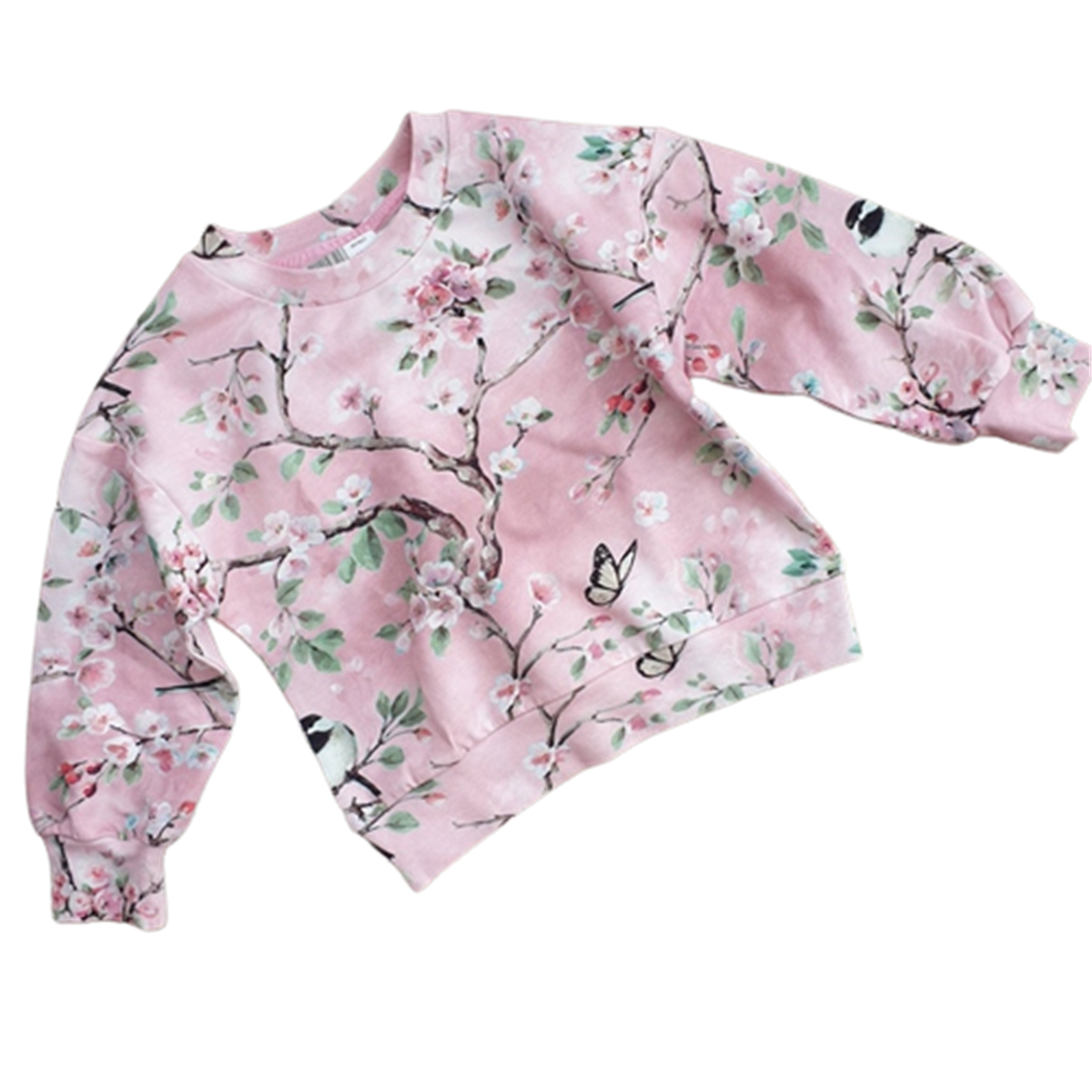 ÇİÇEKLİ KUŞLU SWEAT