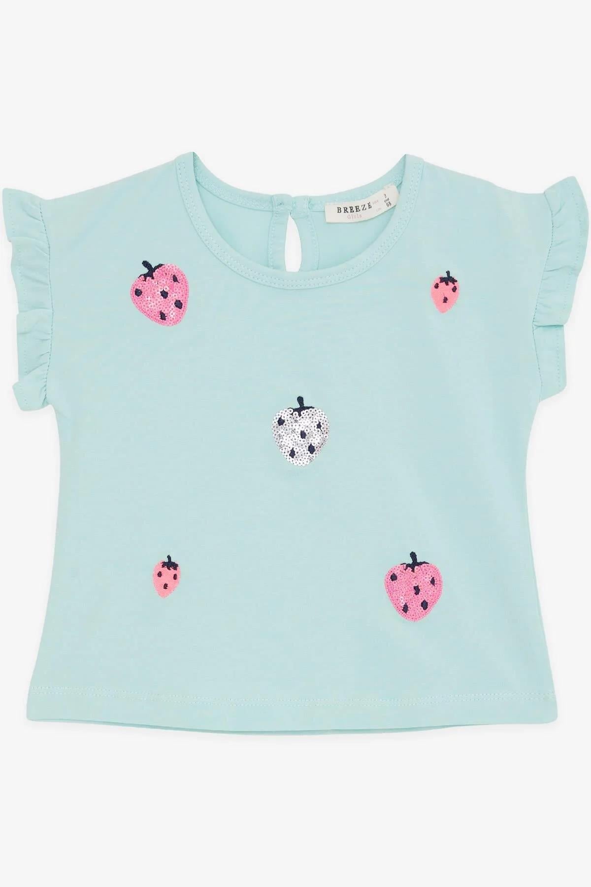 ÇİLEK İŞLEMELİ T-SHIRT