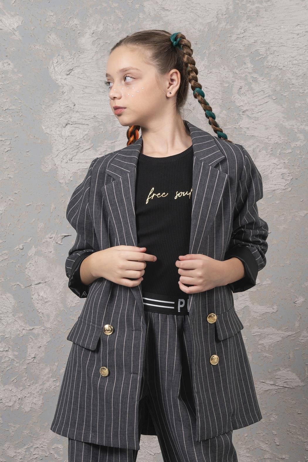ÇİZGİLİ BLAZER CEKET