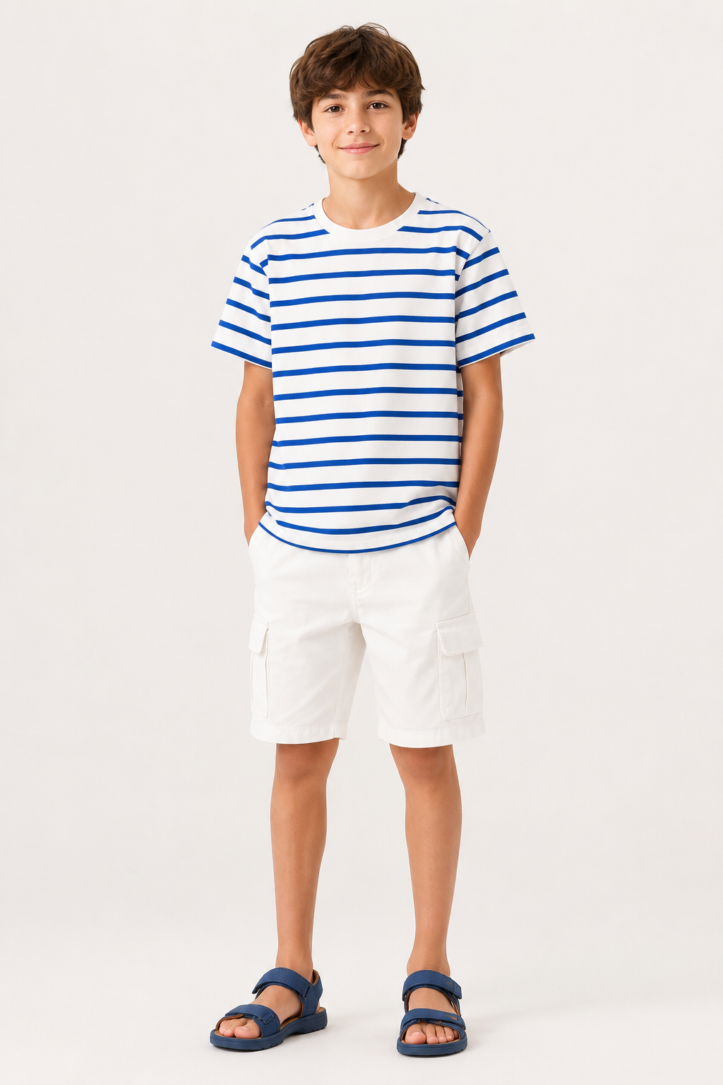 Çizgili Erkek Tshirt - Saks