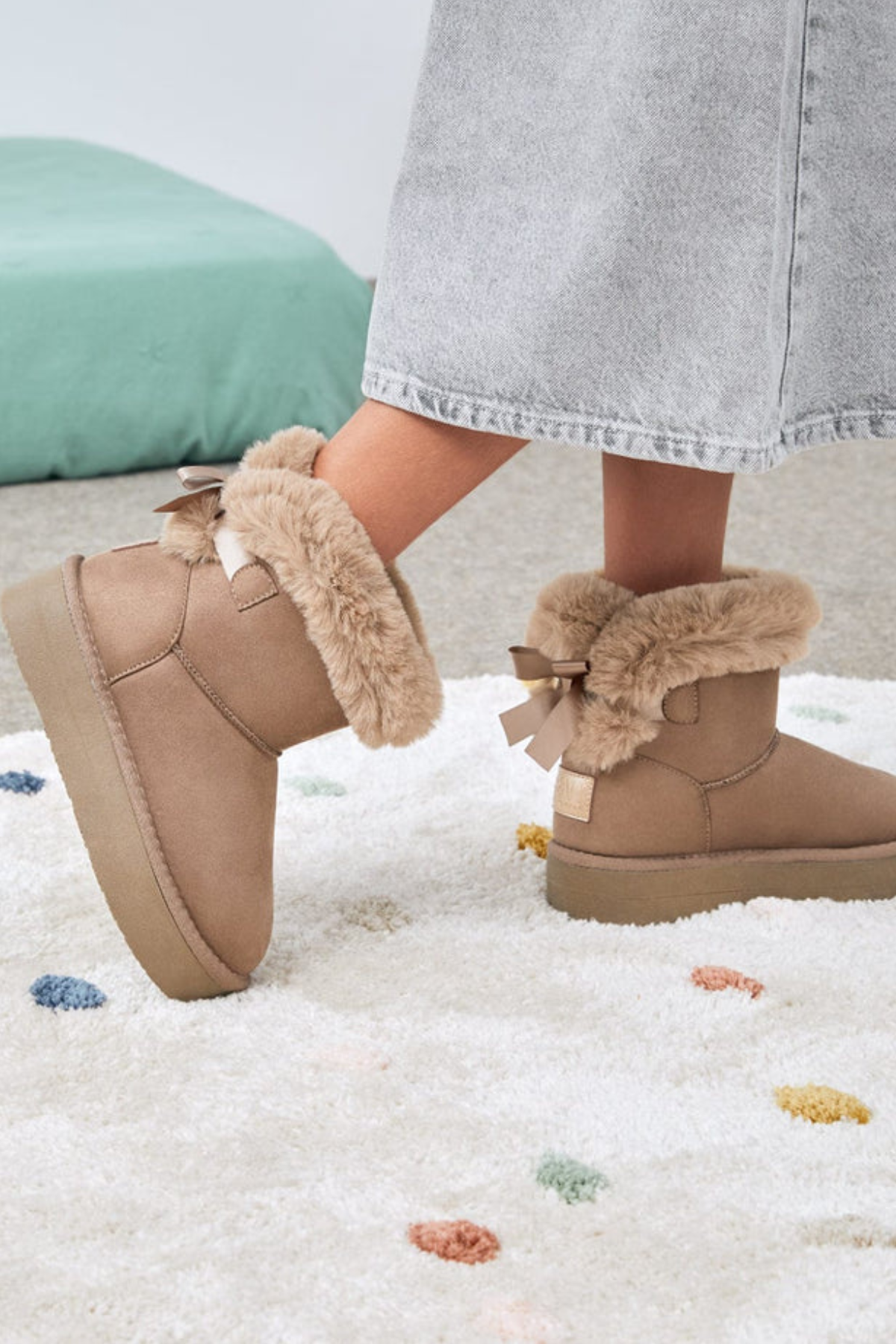 Conguitos Kalın Taban Ugg - Vizon