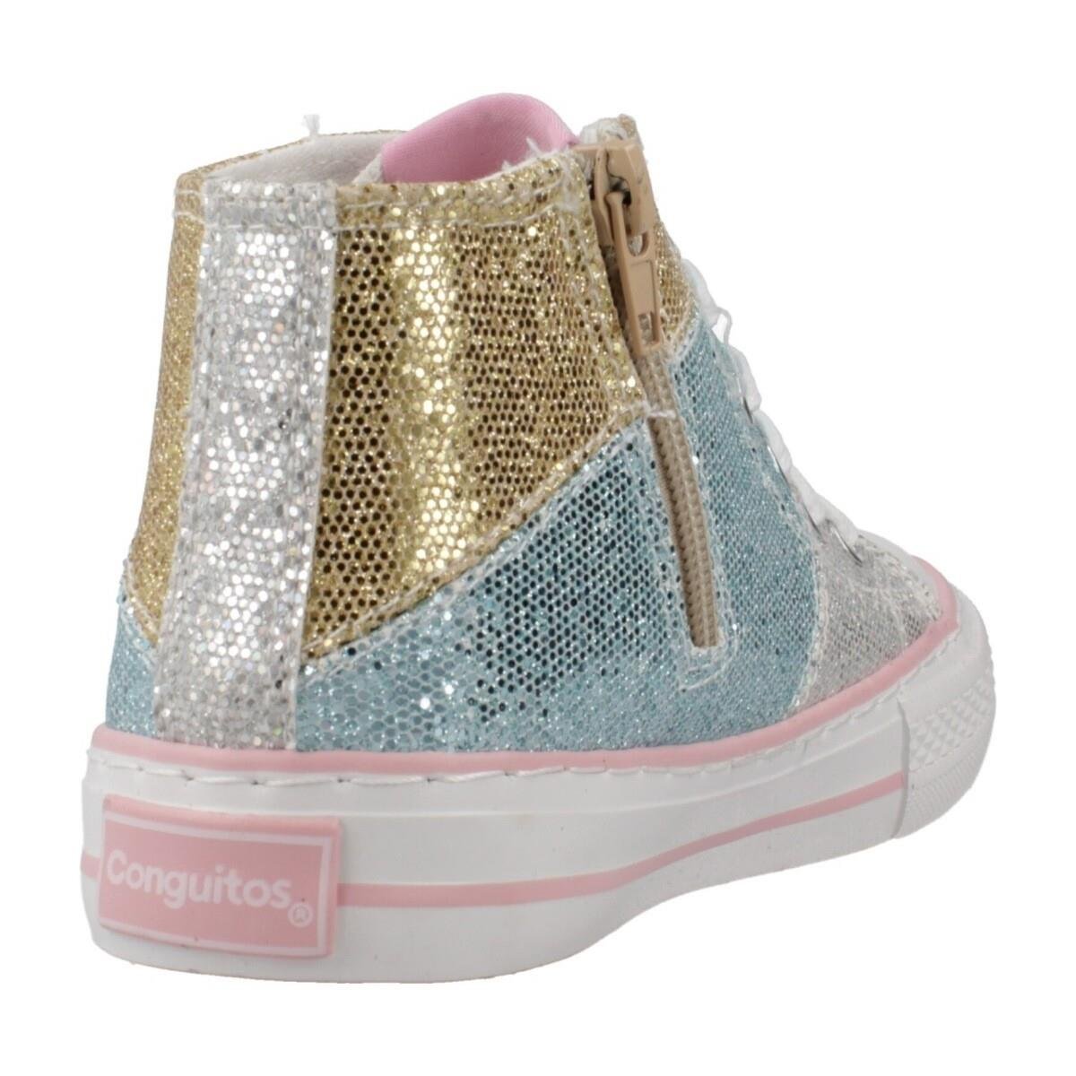 CONGUITOS Üç Rekli Parlak Yüksek Sneakers - Renkli