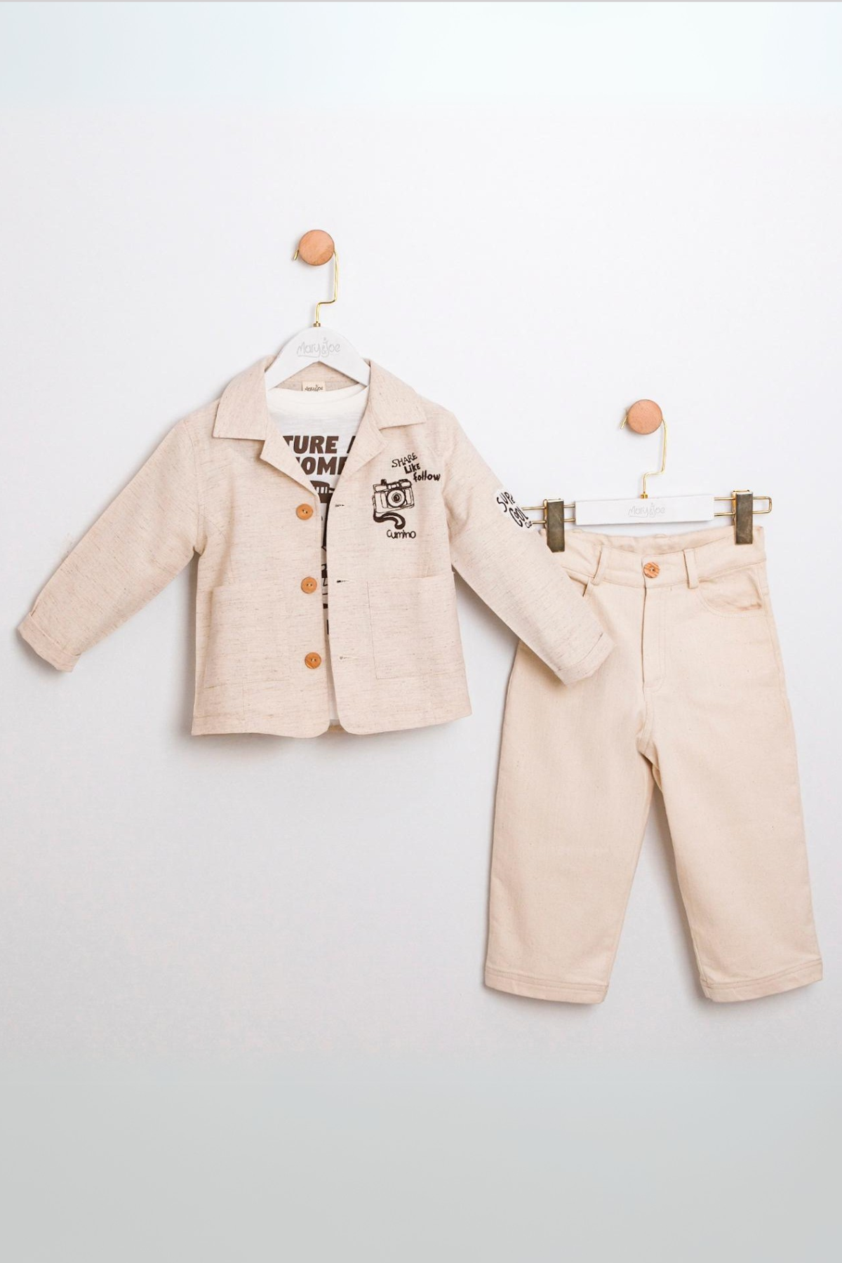 CUMİNO Brendon 3'lü Erkek Takım - Bej