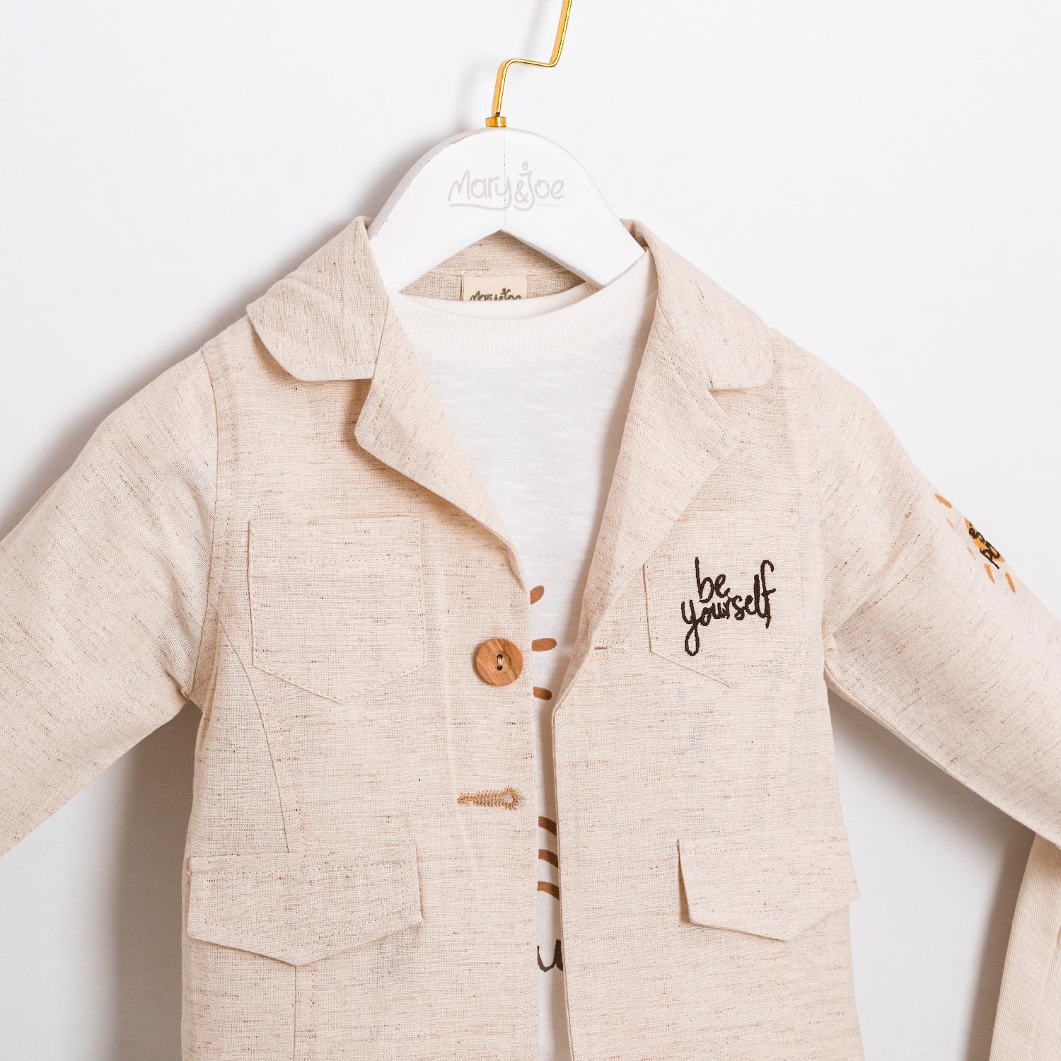 CUMİNO Emrick 3'lü Erkek Takım - Bej