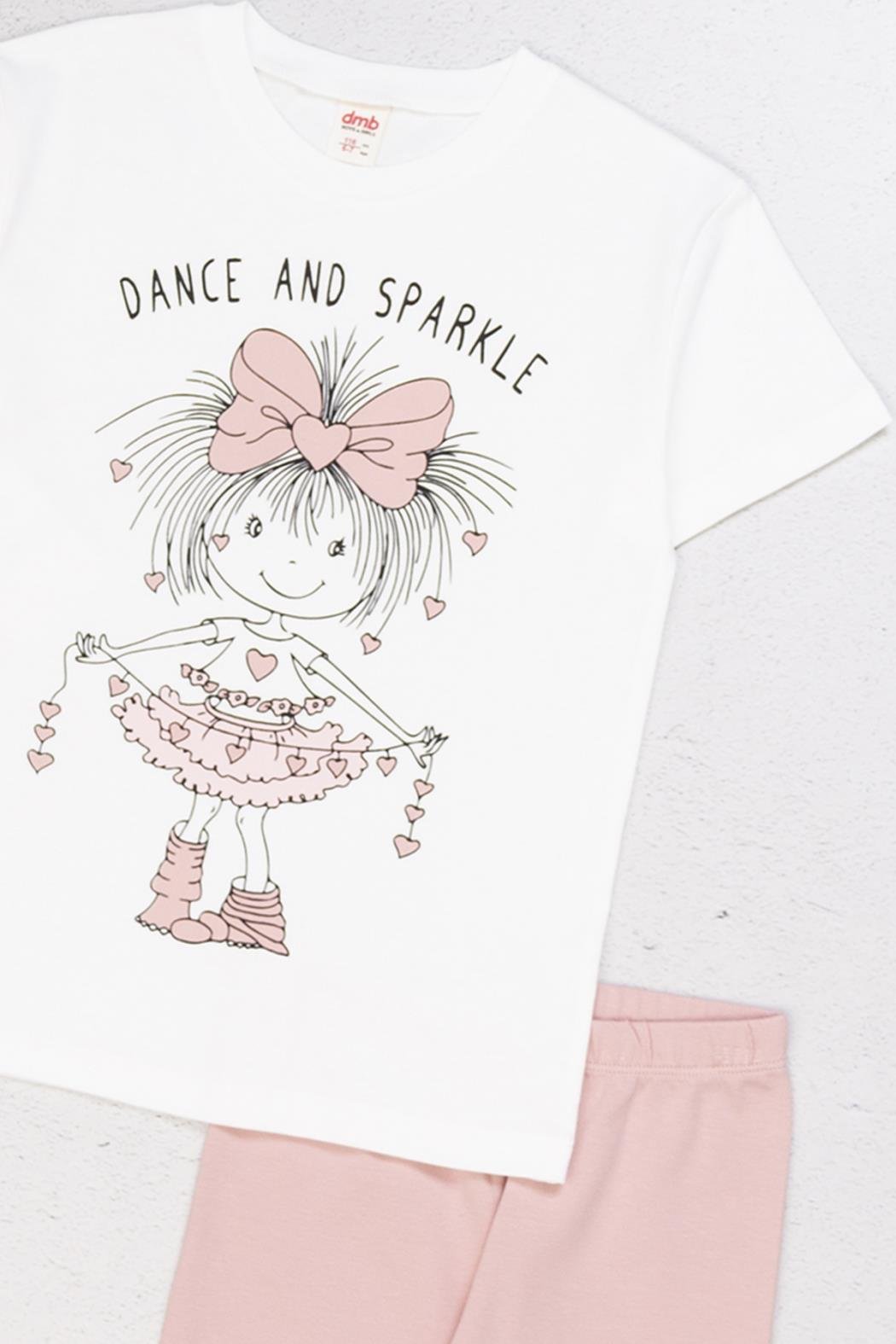 Dance Kız Taytlı Takım - Ekru