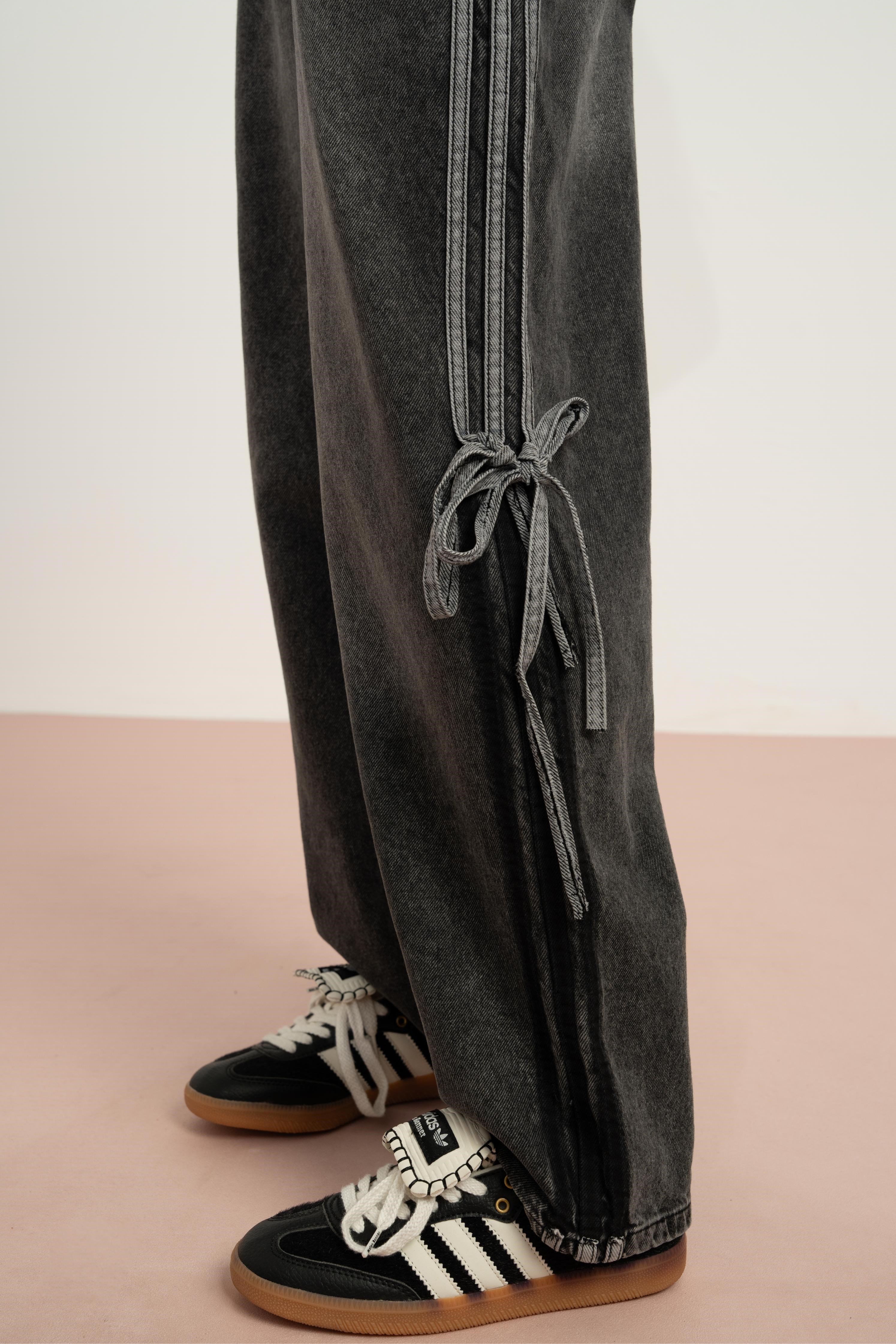 Denim Kız Pantolon - Gri
