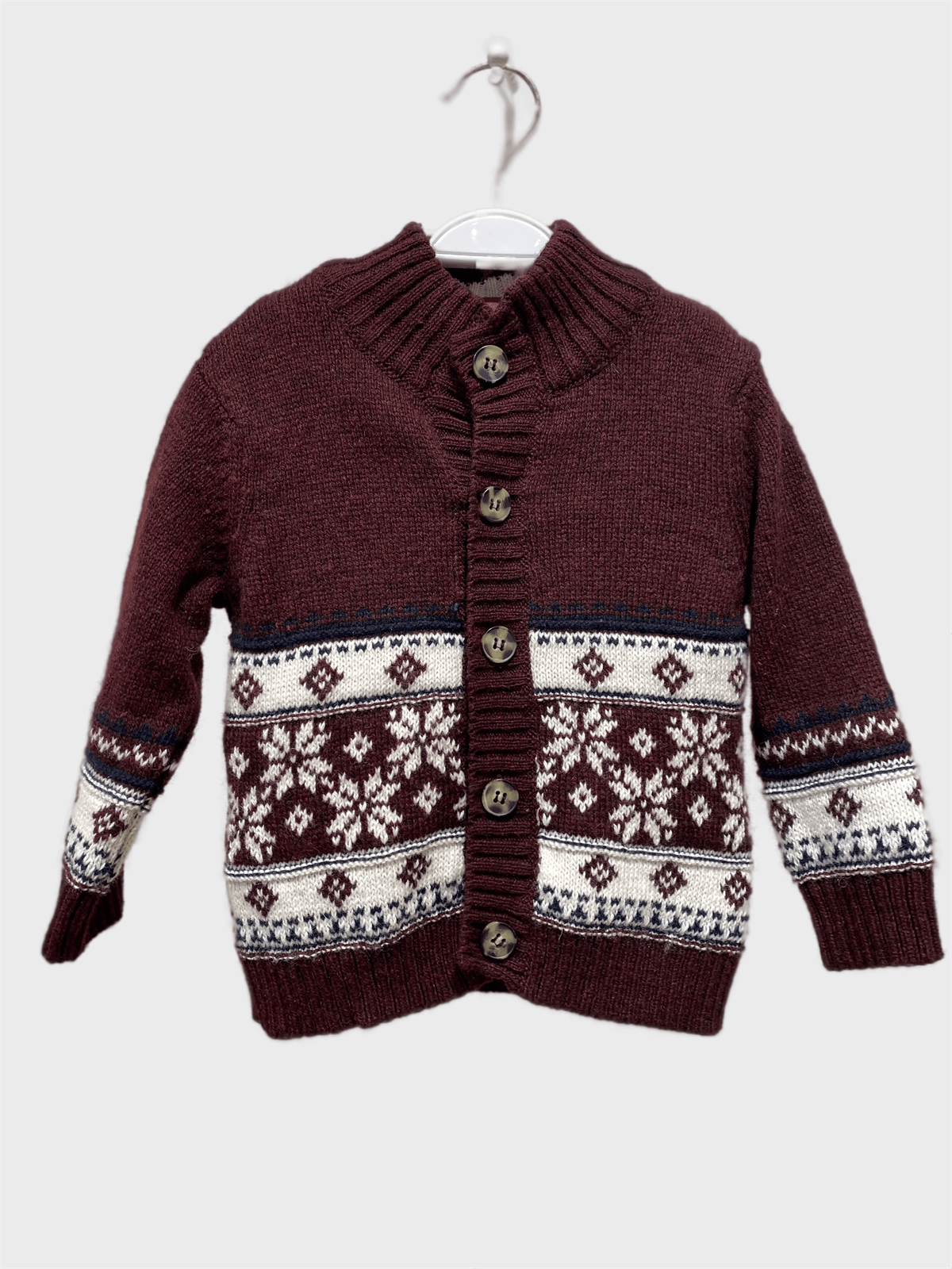DESENLİ ERKEK BEBE HIRKA
