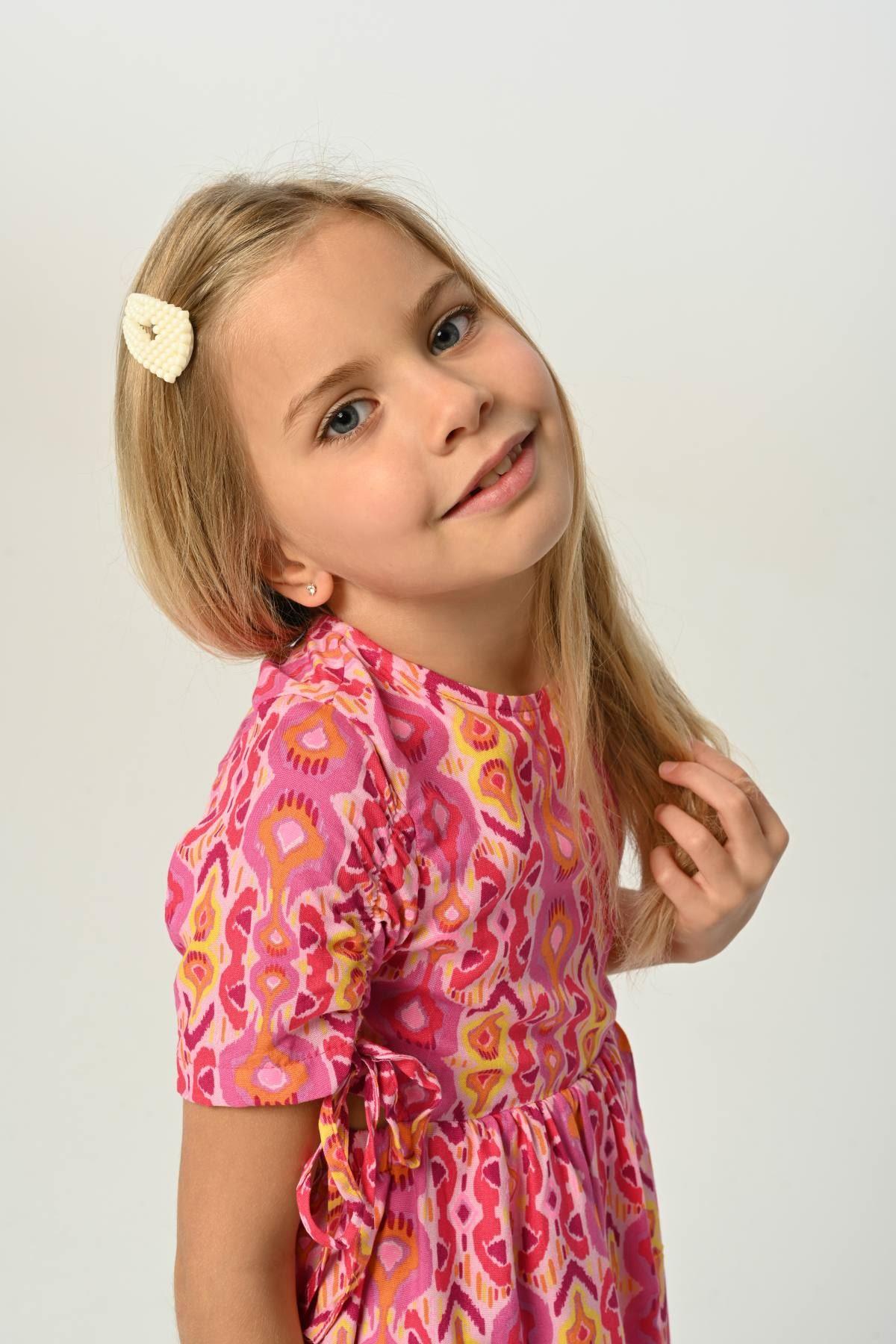 DESENLİ KIZ ELBİSE