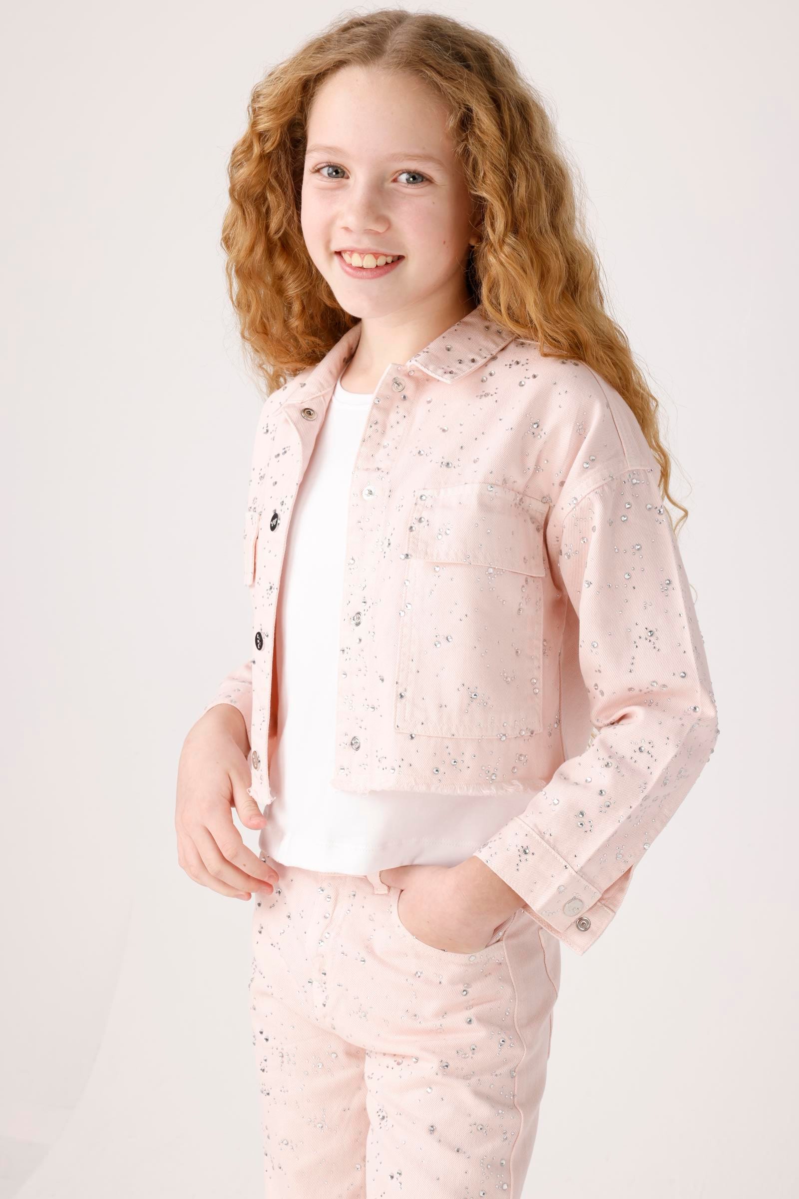 Diamond Kız Pantolon - Pudra