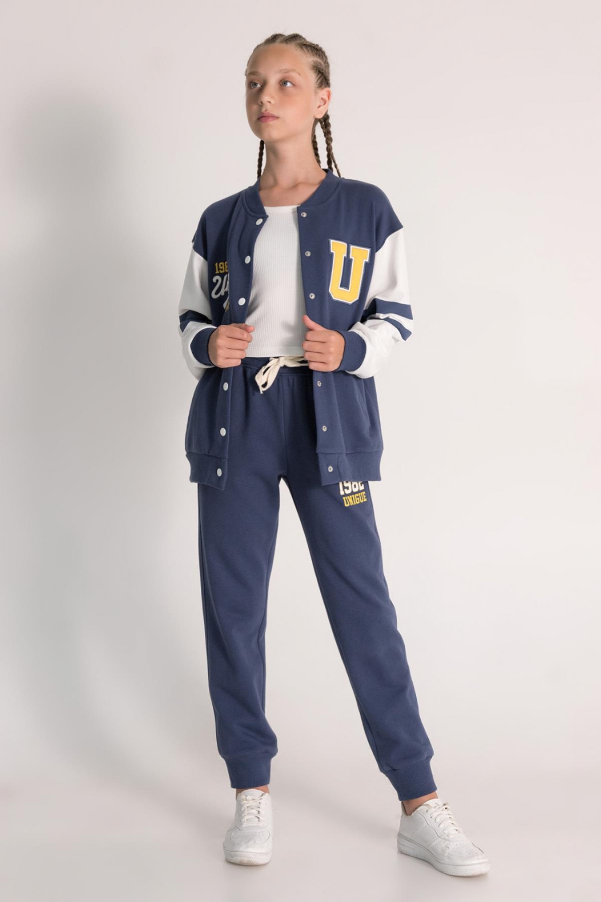 DMB 1982 Yazılı Kız Eşofman Altı - Lacivert