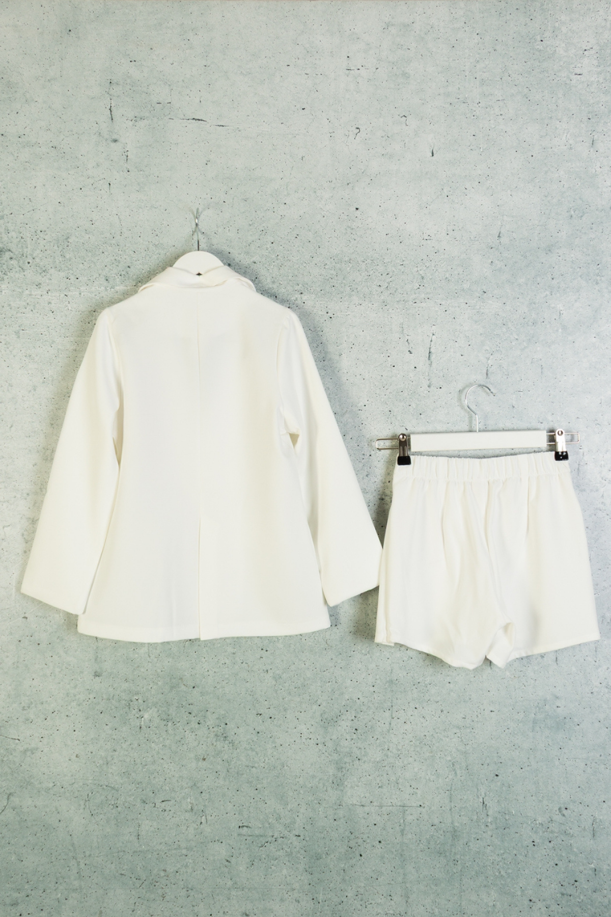 DMB Ceketli Şort Etekli Takım - Ekru