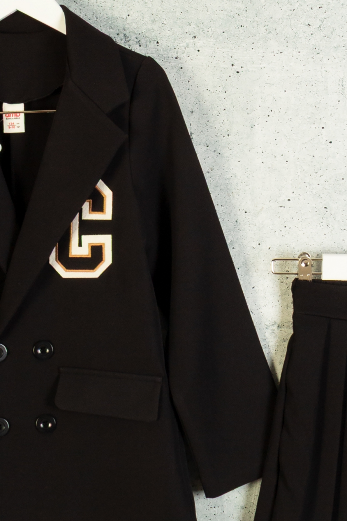 DMB Ceketli Şort Etekli Takım - Siyah