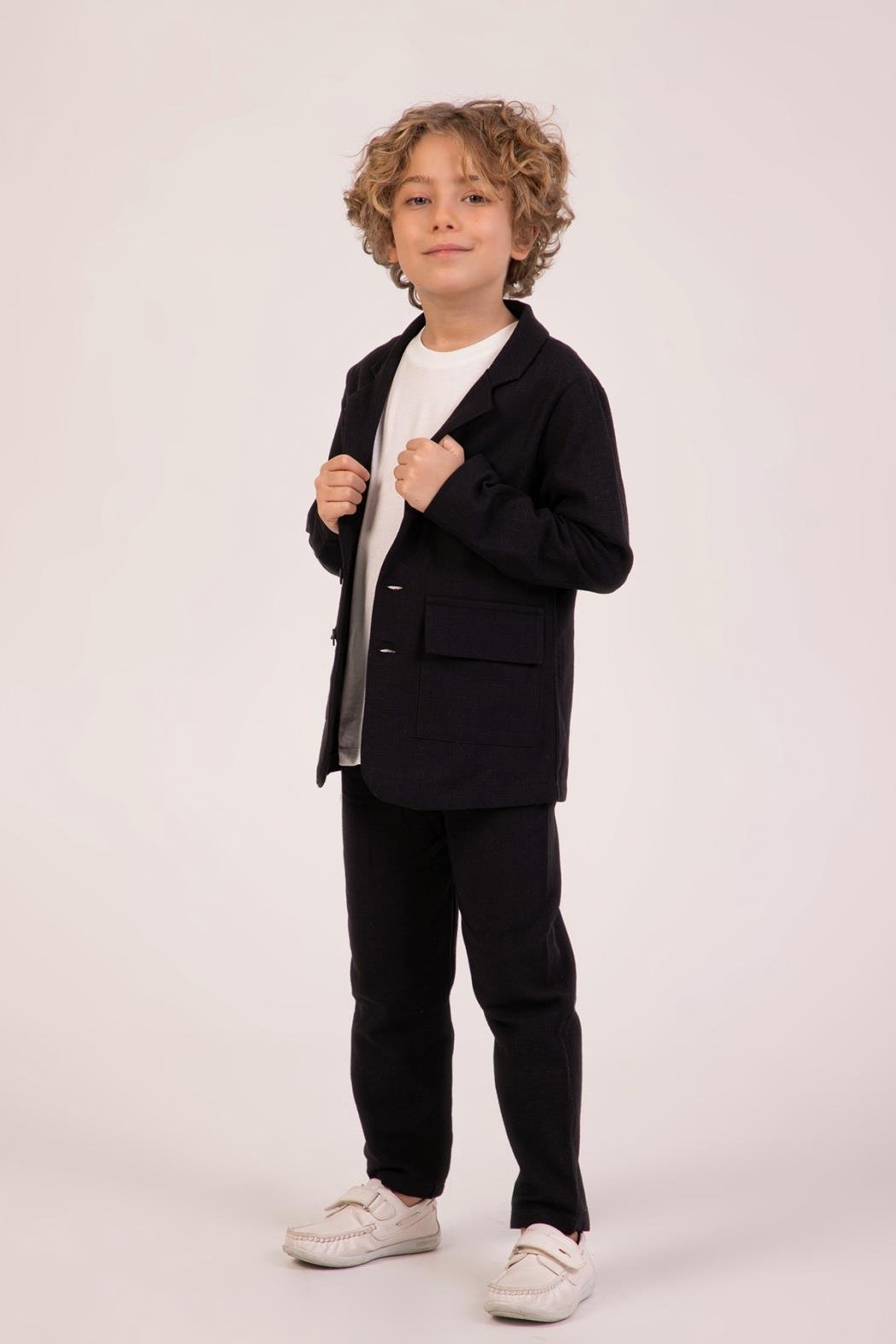 DMB Keten Erkek 3'lü Takım - Siyah