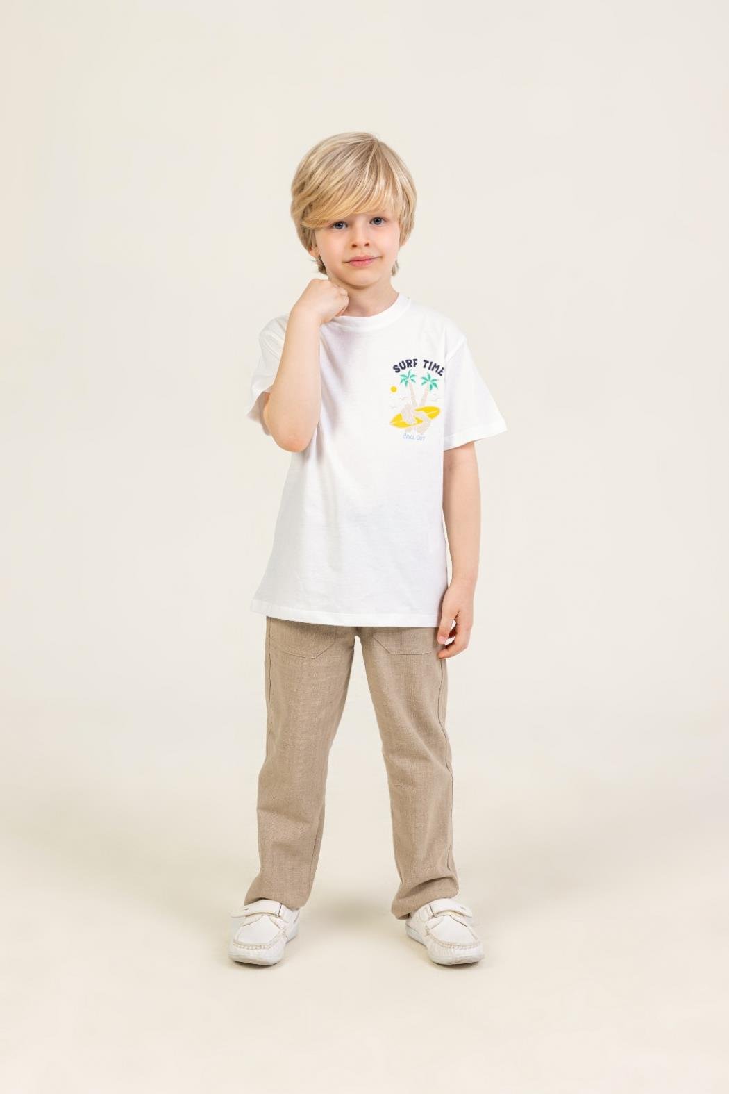 DMB Keten Erkek Pantolon - Bej