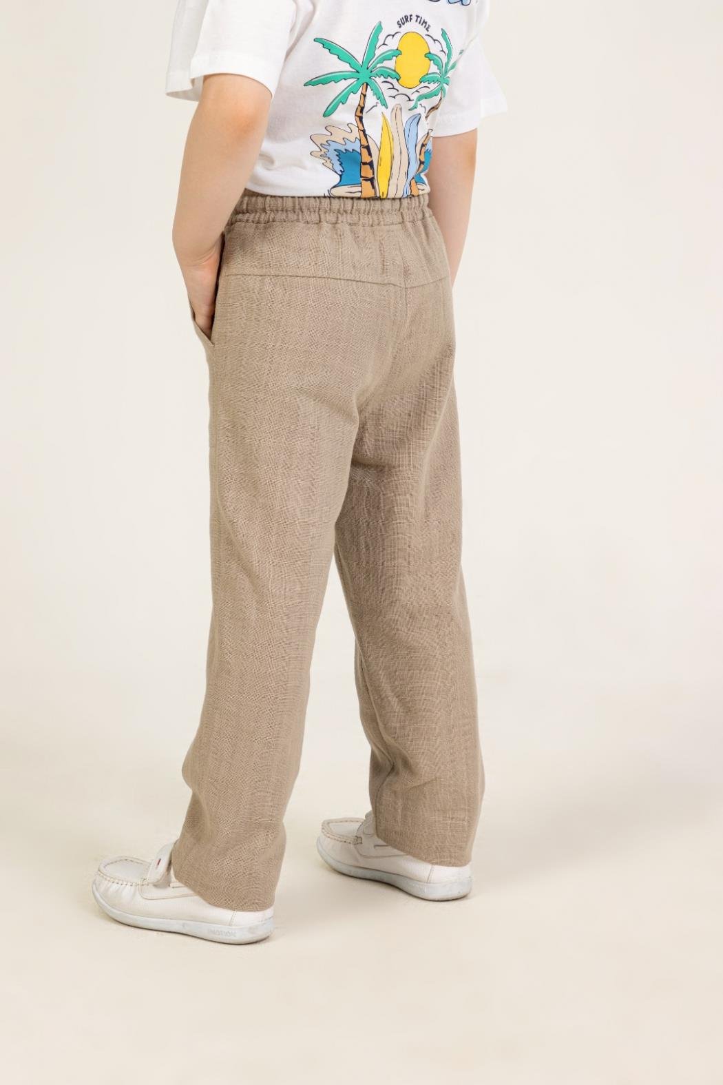 DMB Keten Erkek Pantolon - Bej