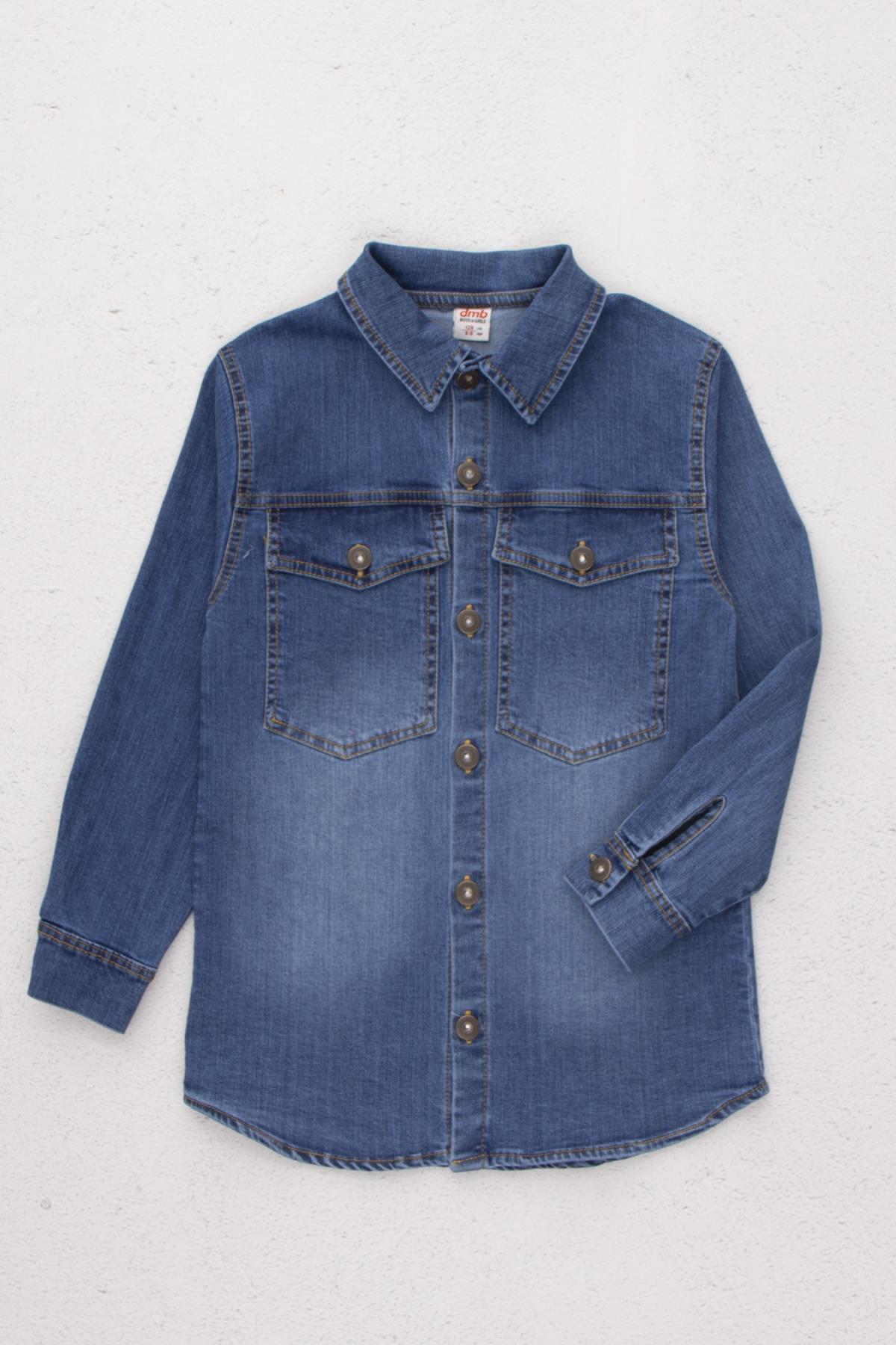DMB Kot Erkek Gömlek - Mavi