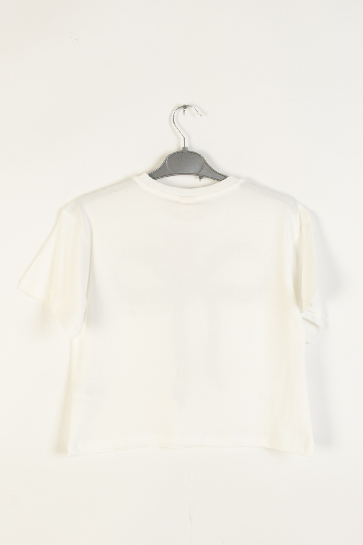 DMB Önü Fiyonklu Kız Tişört - Ekru