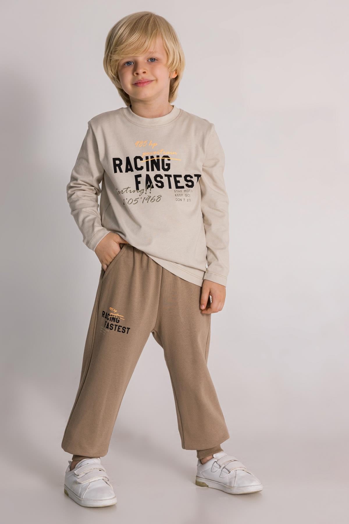 DMB Racing Fastest Yazılı Erkek Takım - Bej