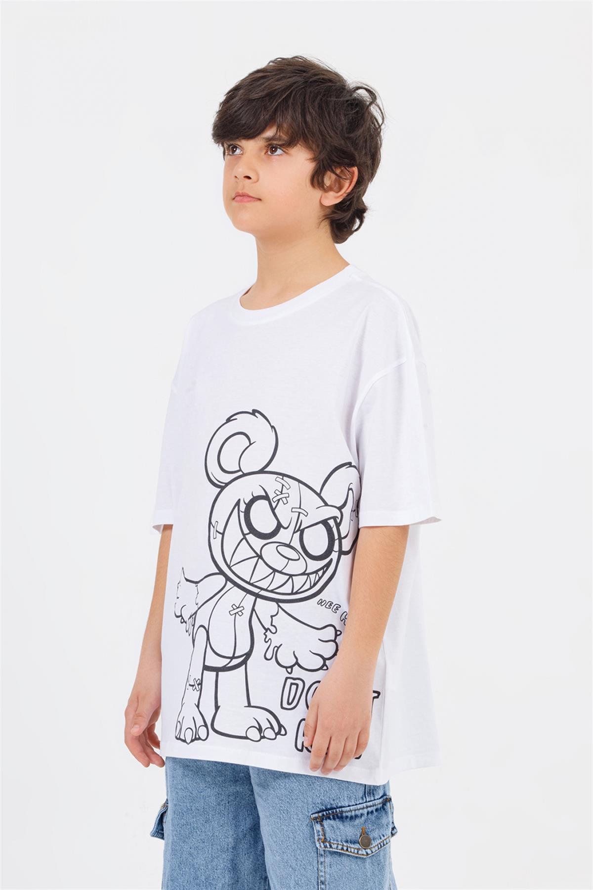 DONT RUN YAZILI BASIC T-SHIRT