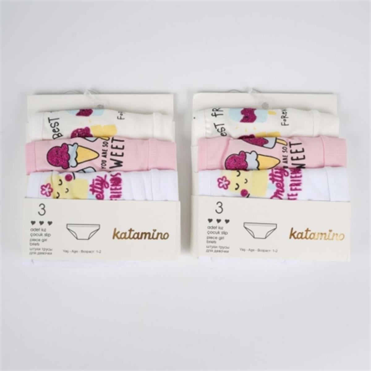 DOPERA 3'LÜ KIZ SLİP SET