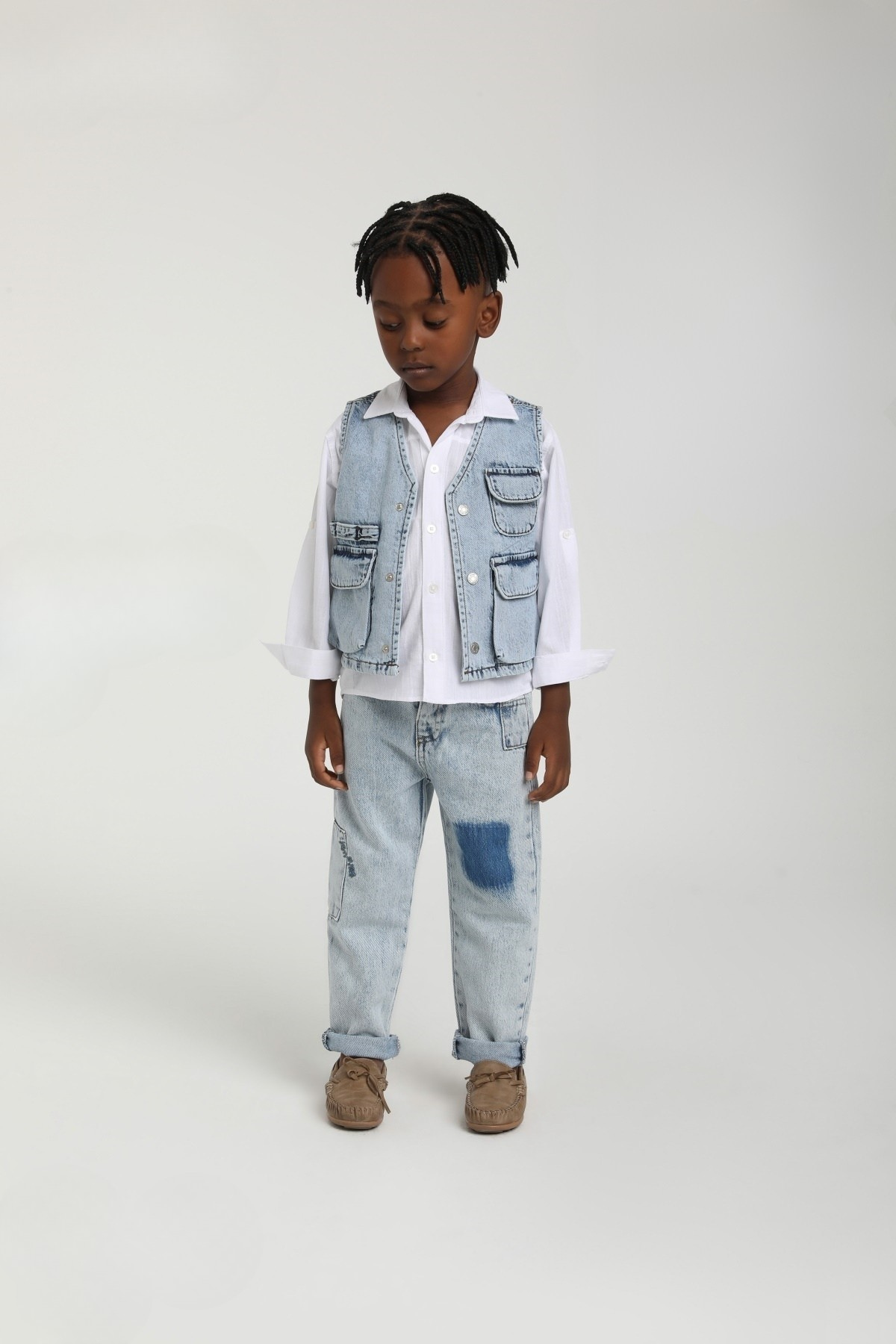 ESCABEL Erkek Bebeb Kot Yelek - Mavi