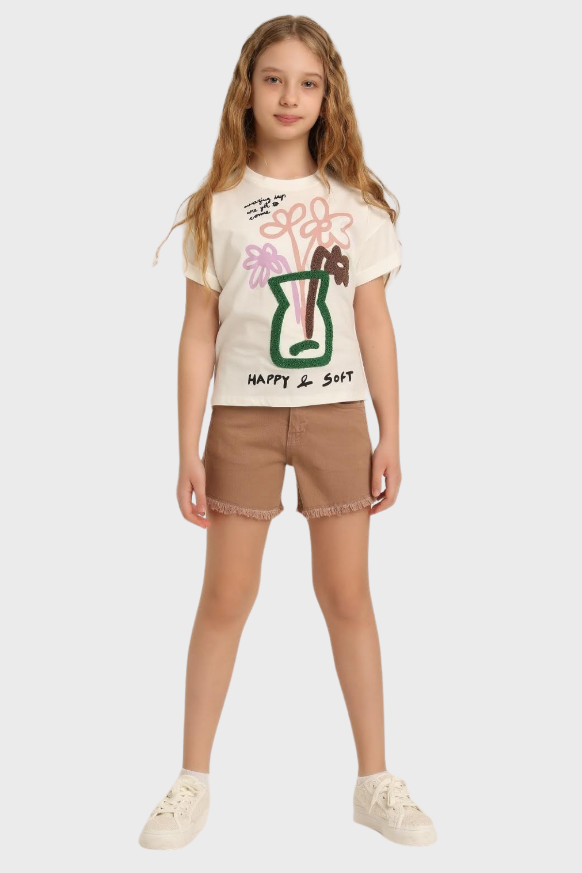 ESCABEL Kot Kız Şort - Kahverengi