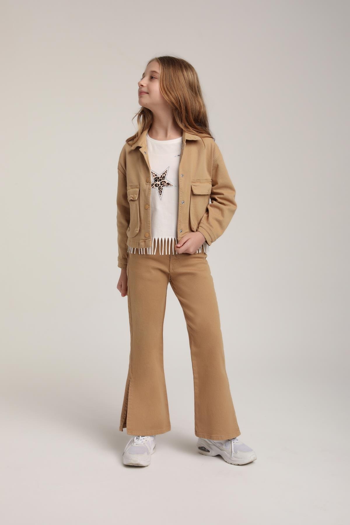 ESCABEL Yıldızlı Püsküllü Tshirt - Ekru