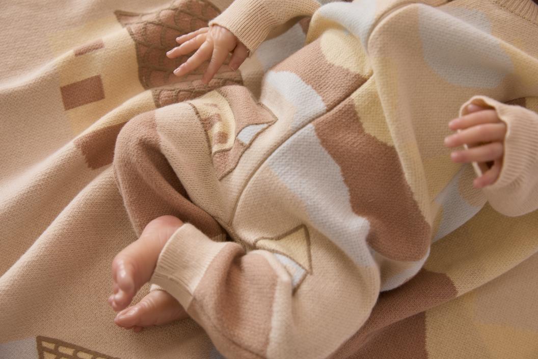 Ev Desenli Takım - Bej