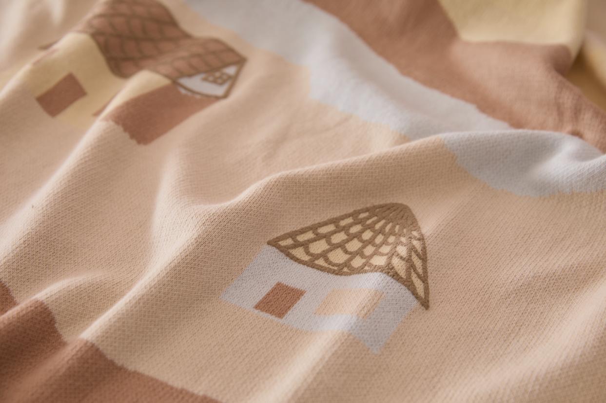 Ev Desenli Takım - Bej