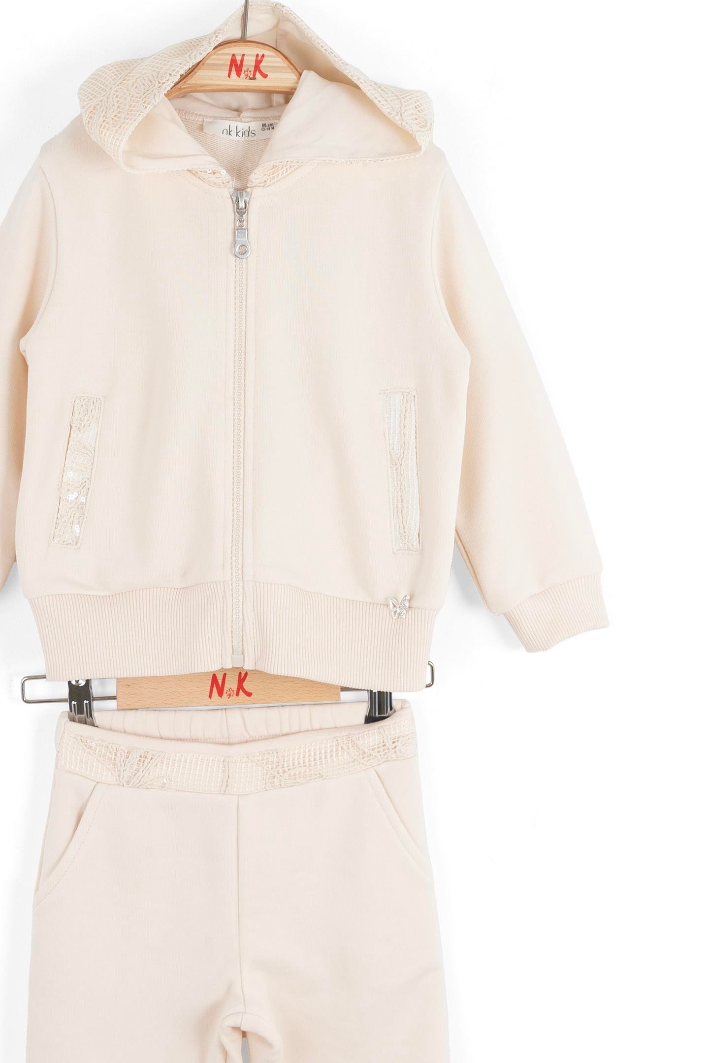 File Kız Bebe Takım - Krem