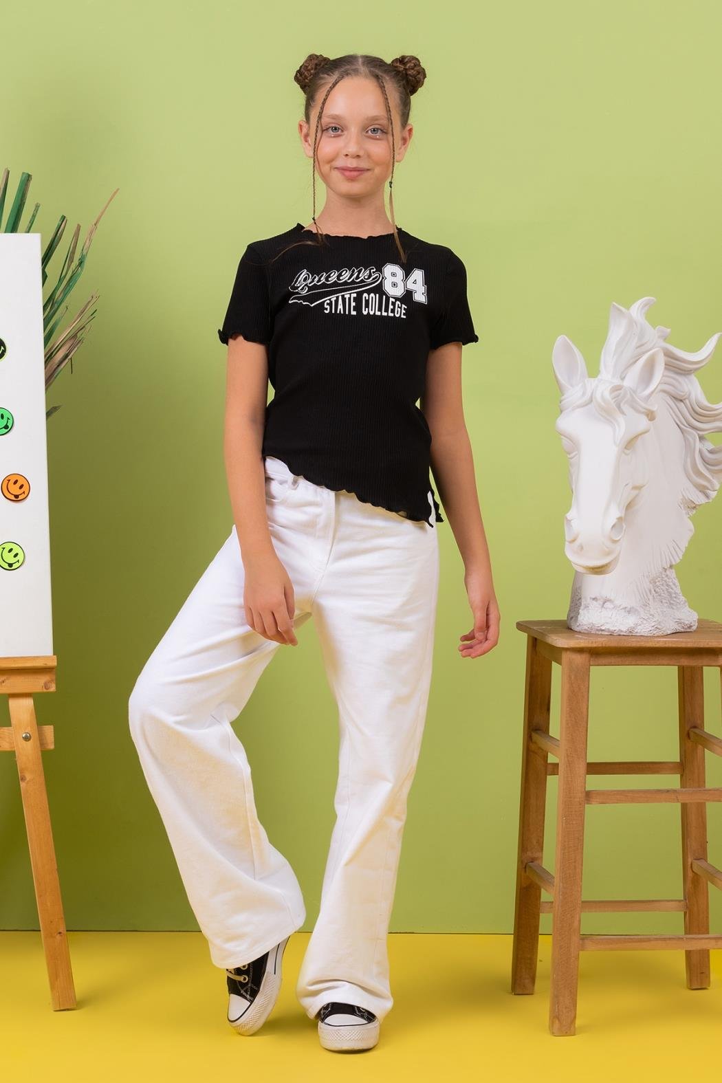 FİTİLLİ KIZ T-SHIRT