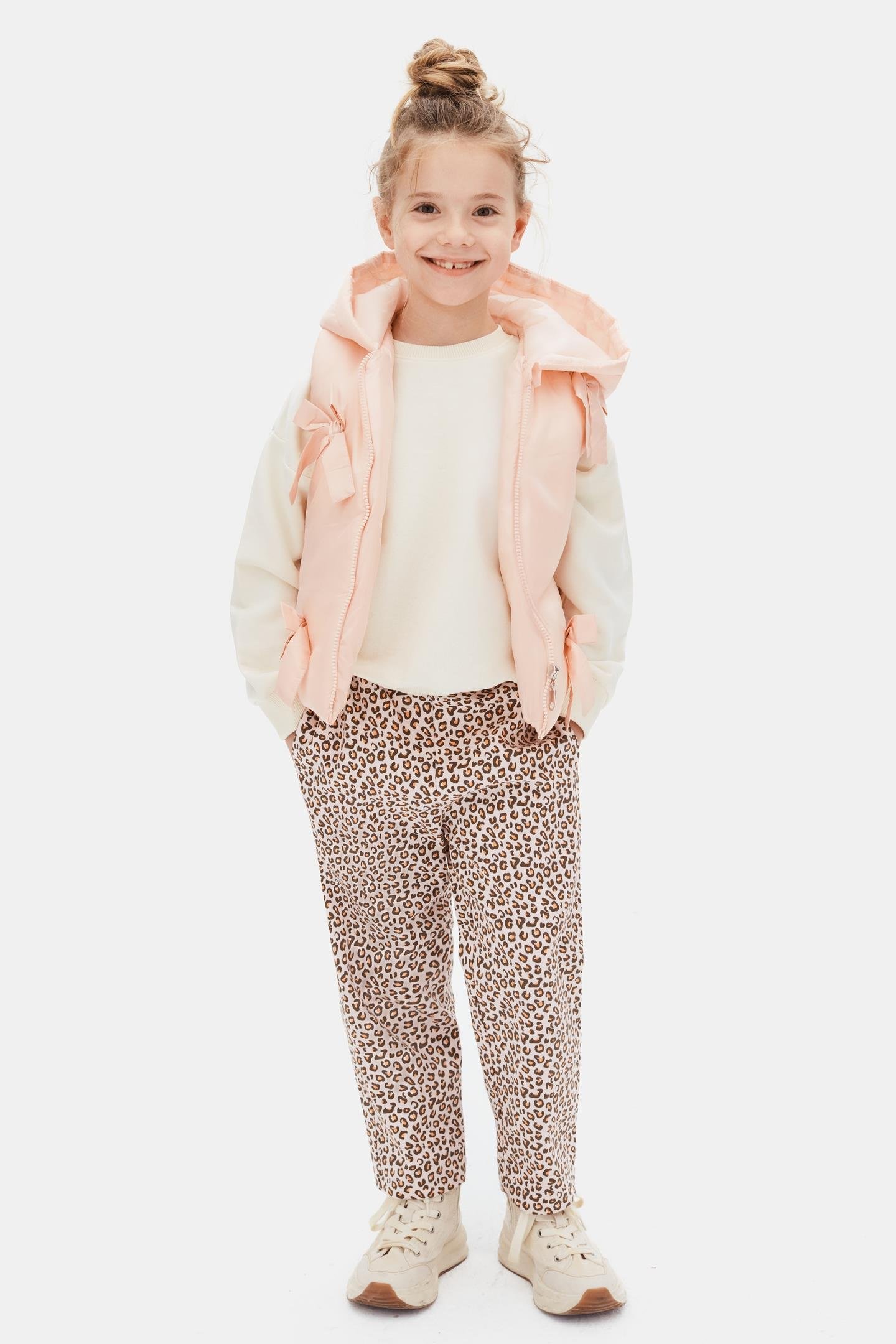 Fiyonklu Yelek - Pembe