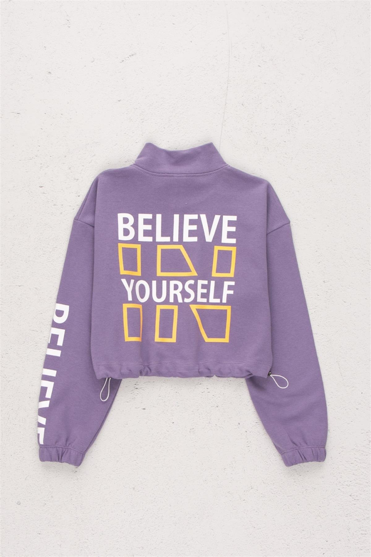 FOSFORLU LİLA SWEAT HIRKA - LİLA