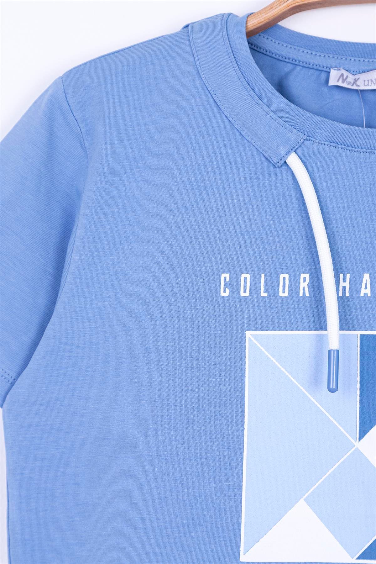 GEOMETRİK BASKILI T-SHIRT