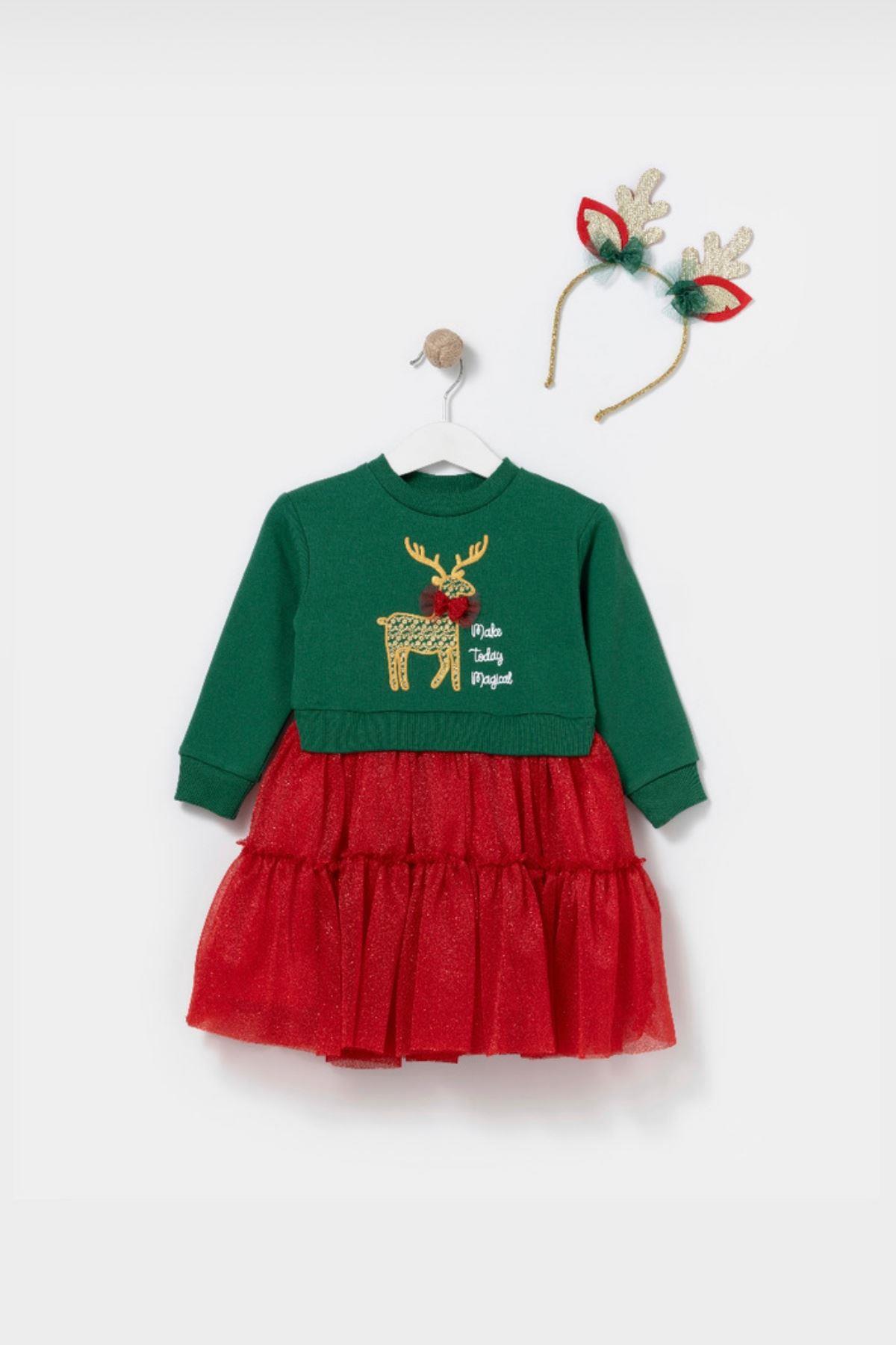 GEYİKLİ NOEL ELBİSE